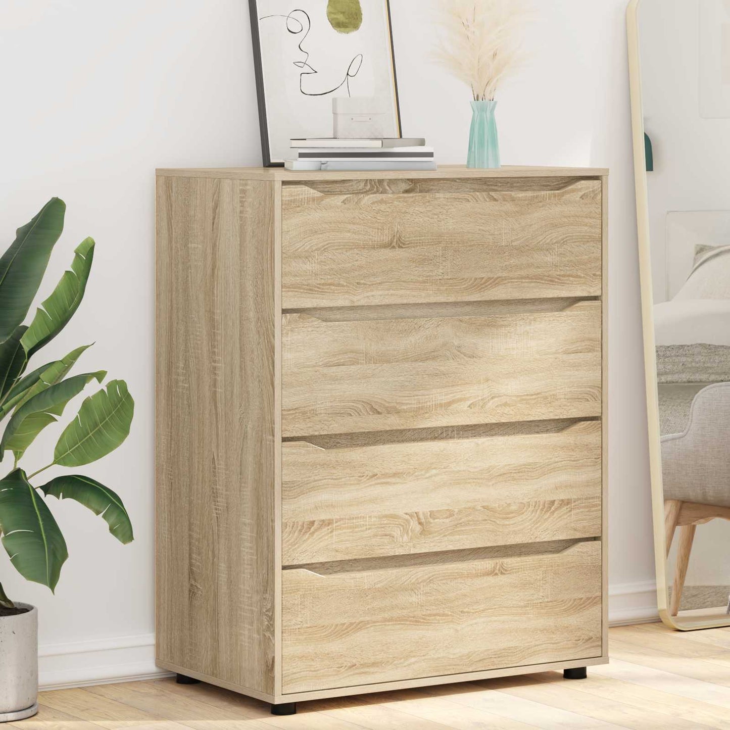 Storage Cabinets Sonoma Oak 80 x 48 x 105 cm Engineered Wood