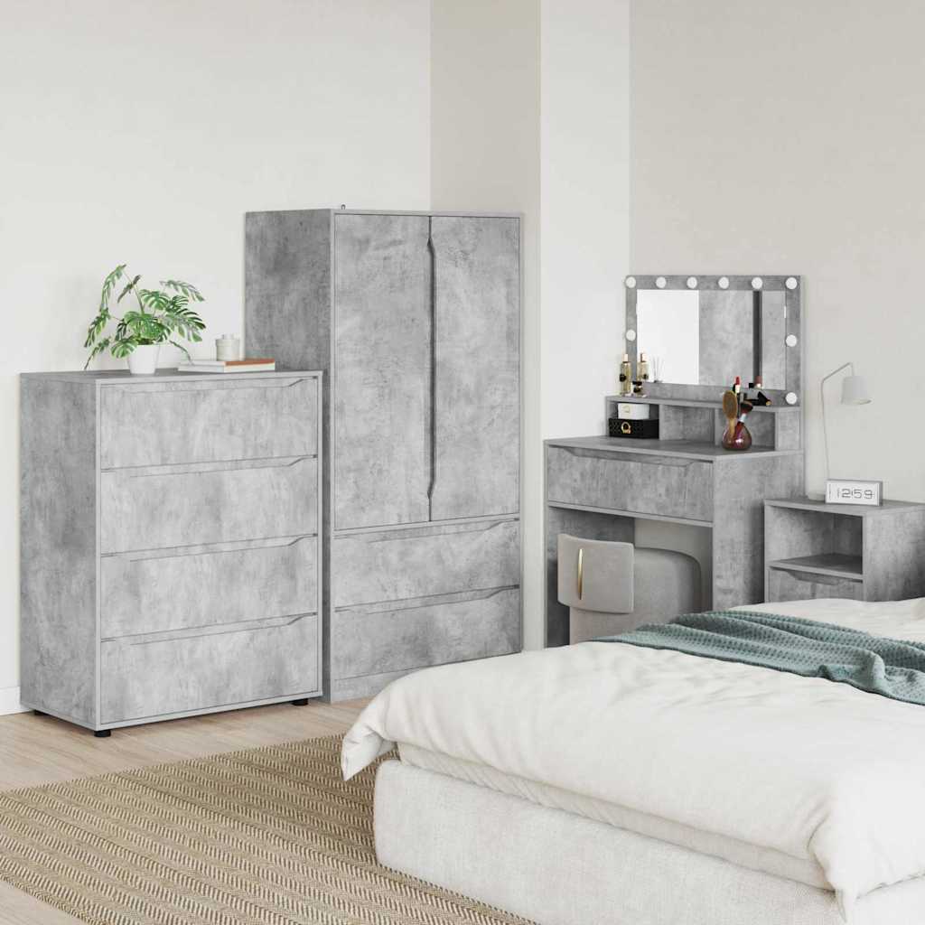 Storage Cabinets Concrete Grey 80 x 48 x 105 cm Engineered Wood