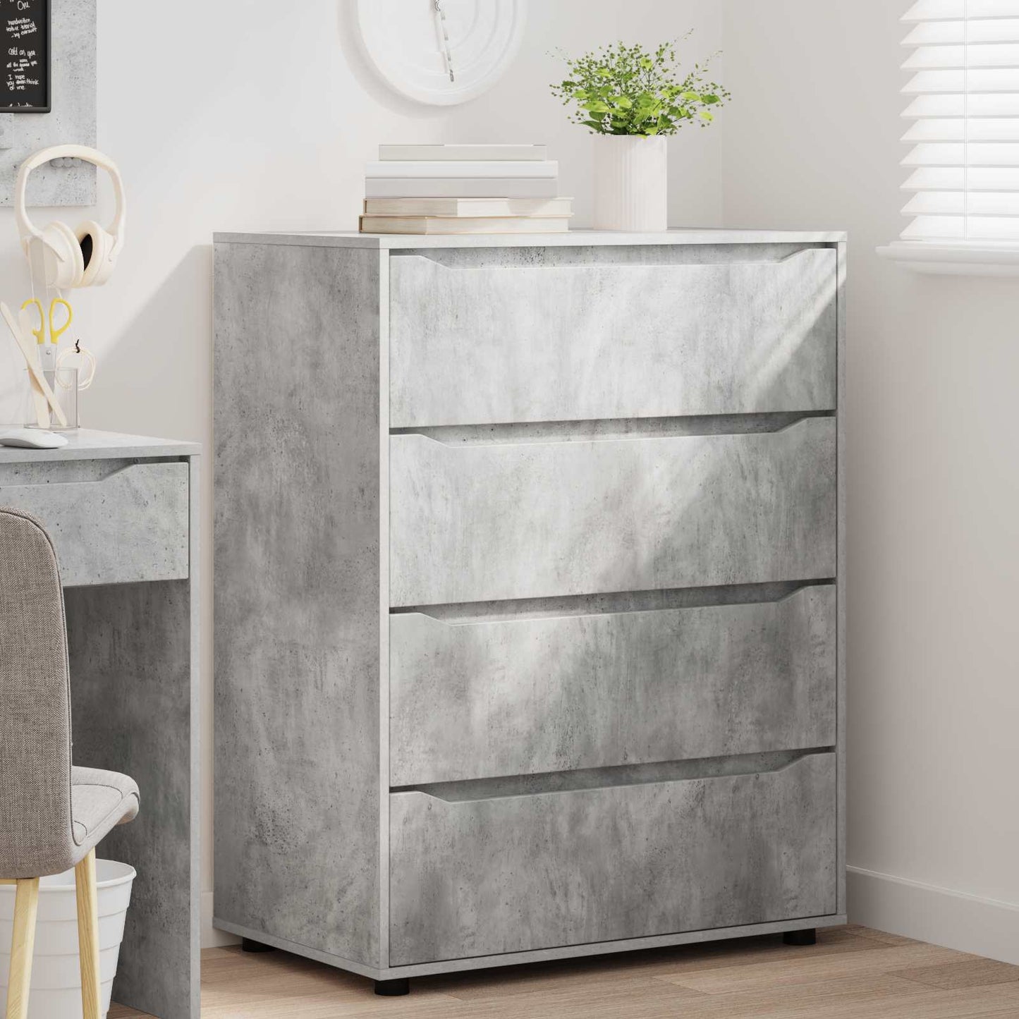 Storage Cabinets Concrete Grey 80 x 48 x 105 cm Engineered Wood