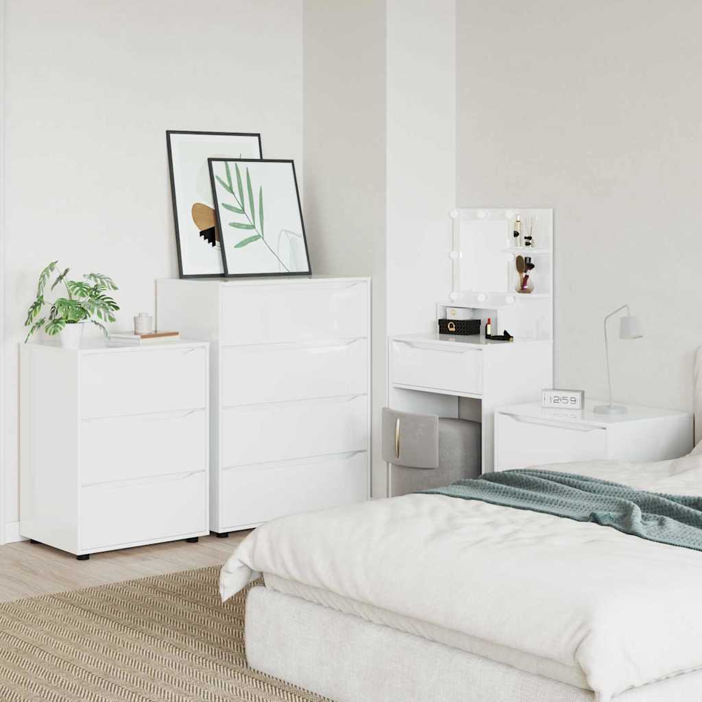 Storage Cabinets High Gloss White 80 x 48 x 105 cm
