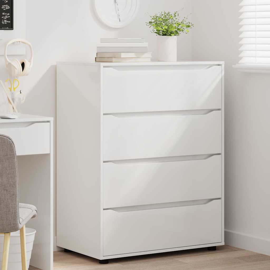 Storage Cabinets High Gloss White 80 x 48 x 105 cm