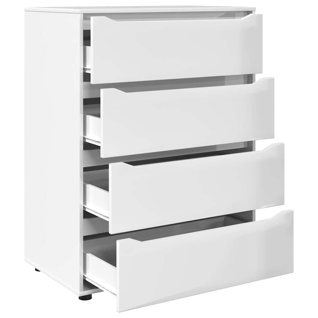Storage Cabinets High Gloss White 80 x 48 x 105 cm