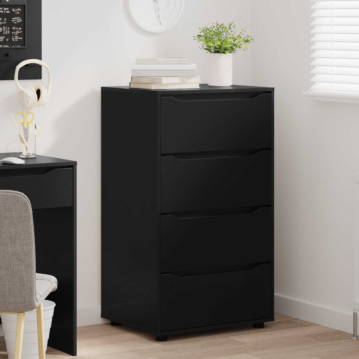 Storage Cabinets 60 x 48 x 105 cm Engineered Wood Black