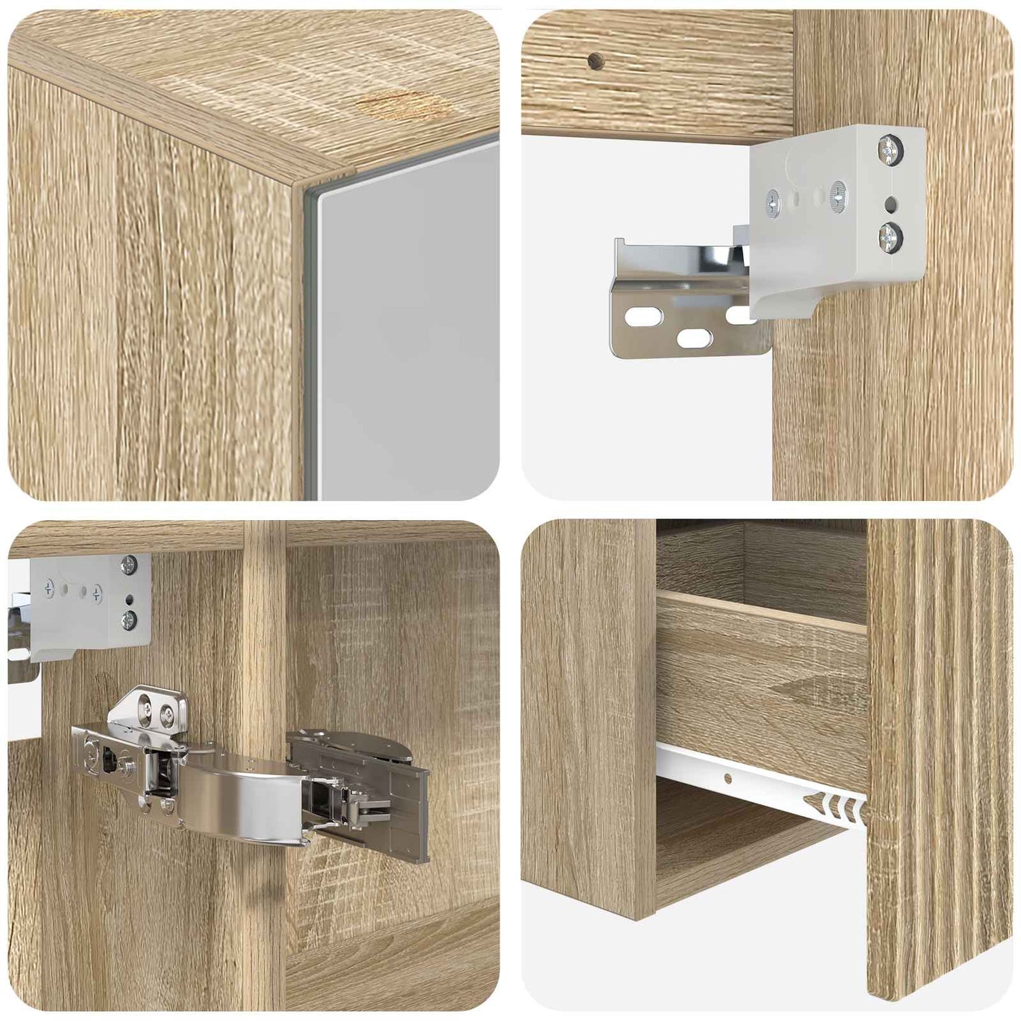 Bathroom Cabinet Set 5 pcs Sonoma Oak 40 x 10.5 x 60.5 cm