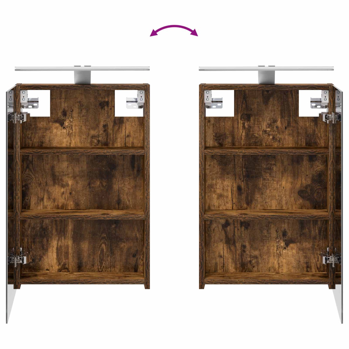 Bathroom Cabinet Set 5 pcs Smoked Oak 40 x 10.5 x 60.5 cm