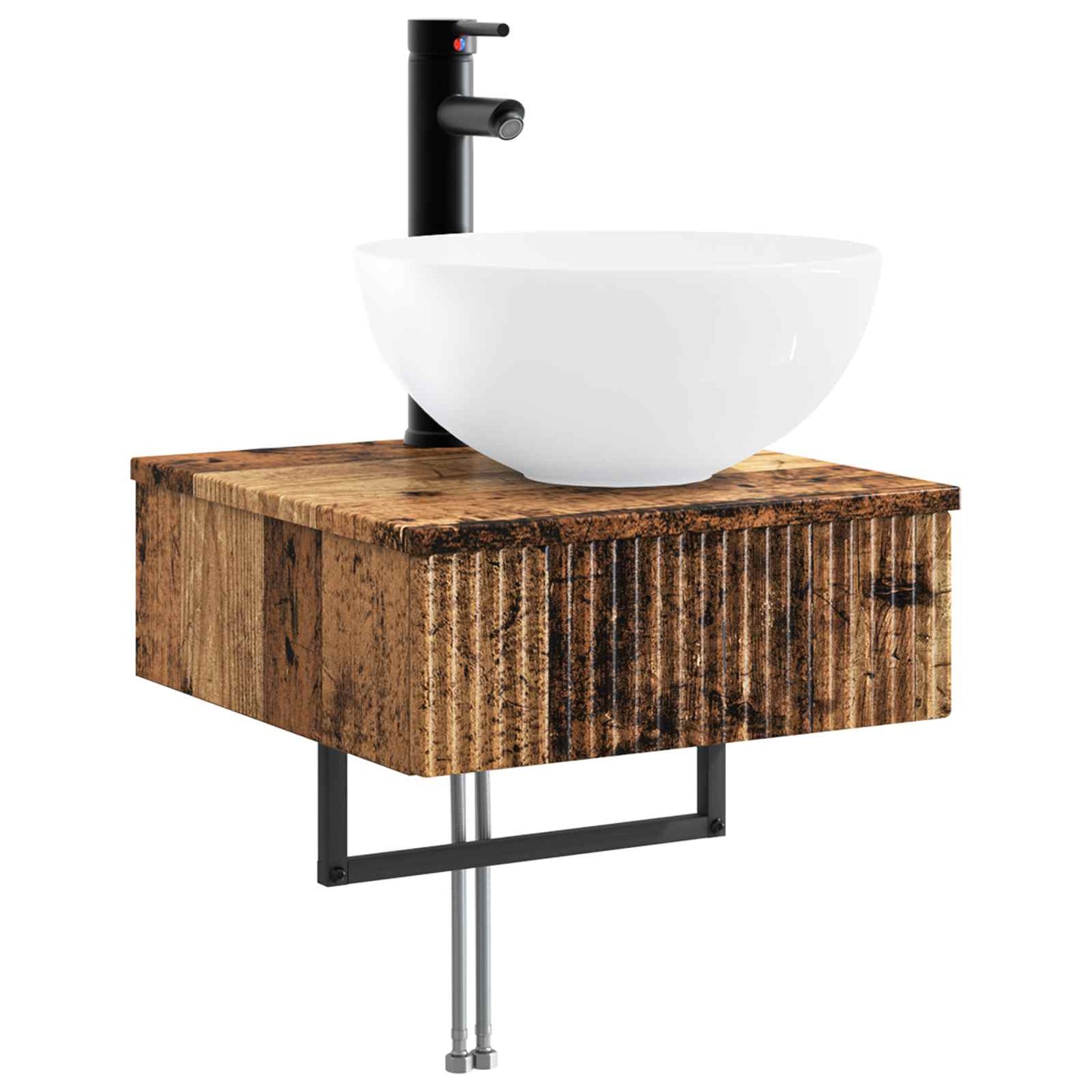 Bathroom Cabinet Set 5 pcs Old Wood 40 x 10.5 x 60.5 cm