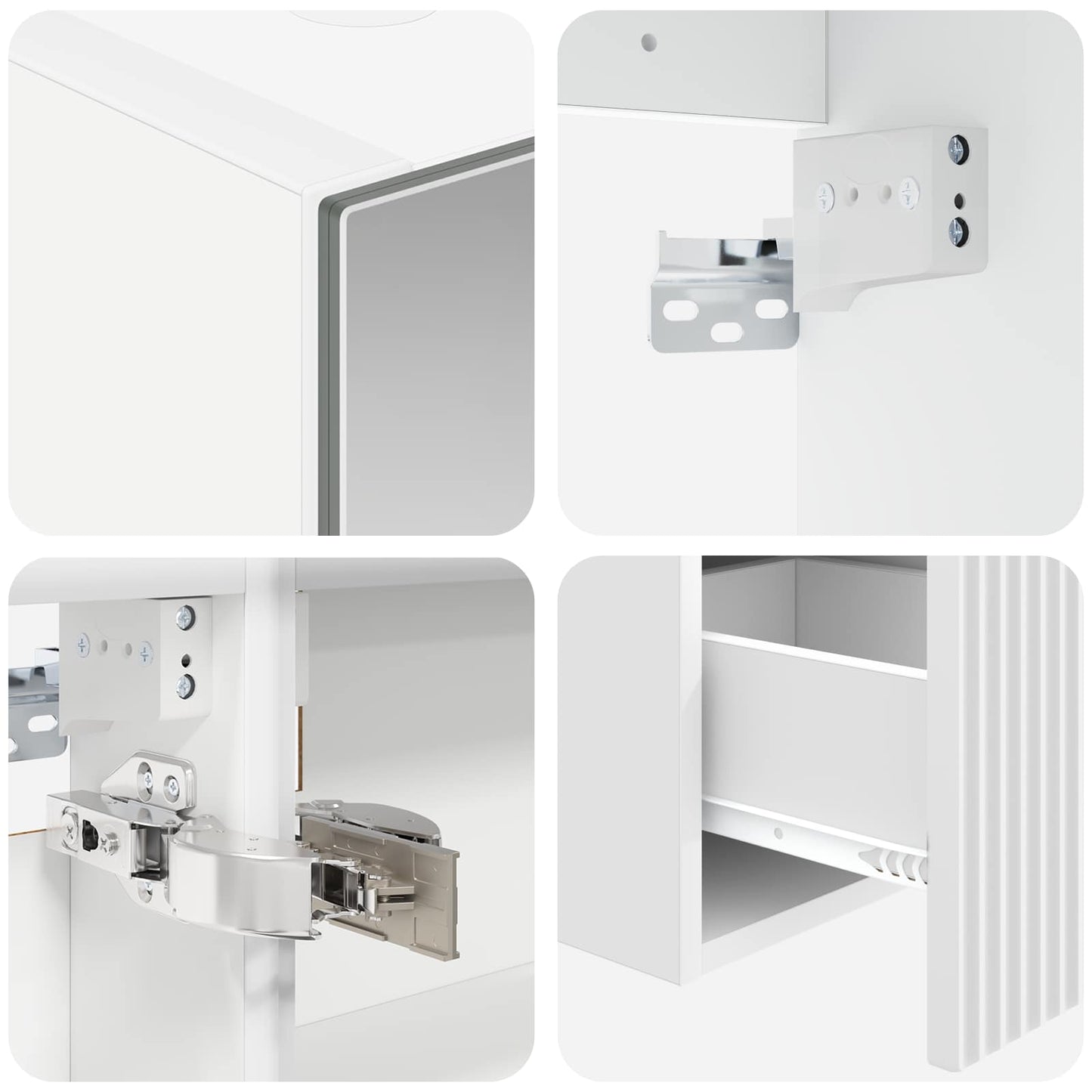 Bathroom Cabinet Set 5 pcs White 43 x 16 x 62.5 cm
