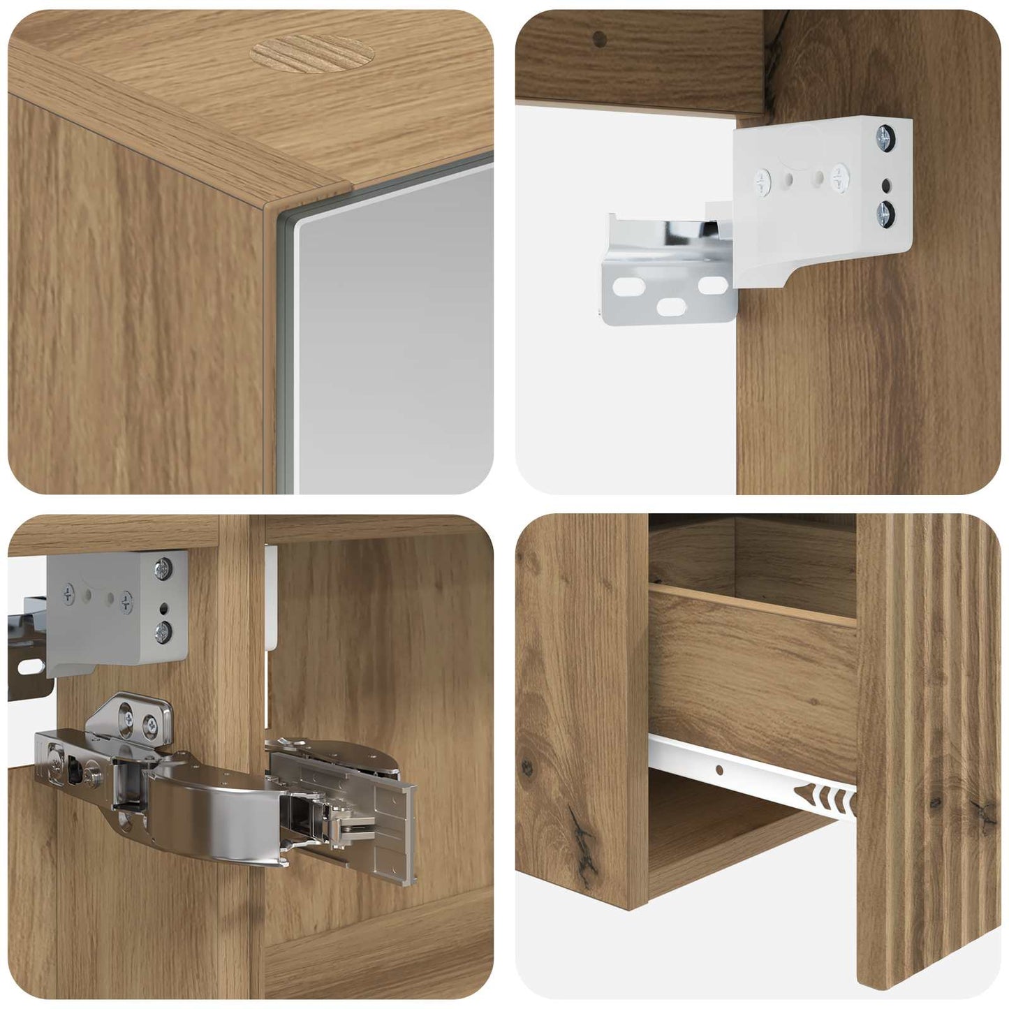 Bathroom Cabinet Set 5 pcs Artisan Oak 43 x 16 x 62.5 cm