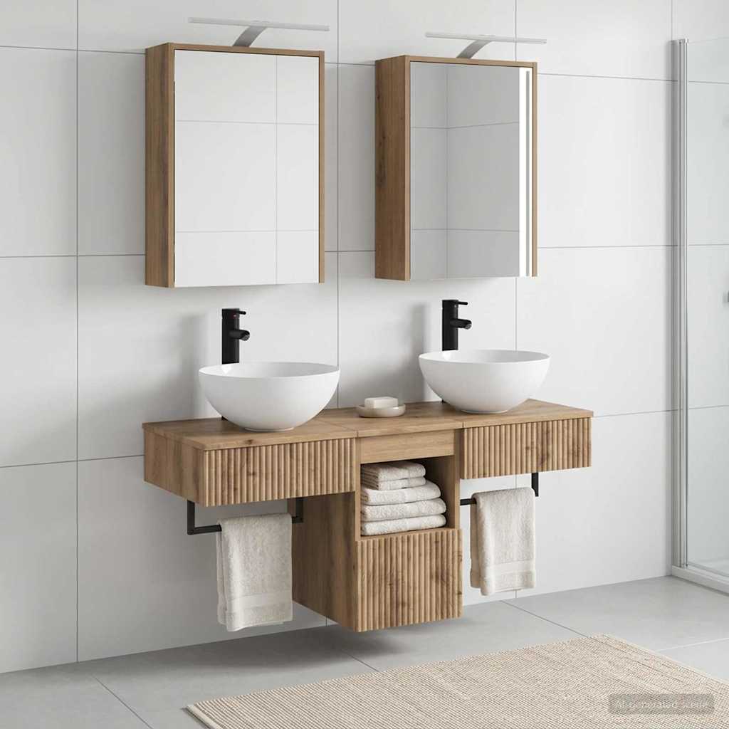 Bathroom Cabinet Set 5 pcs Artisan Oak Engineered Wood