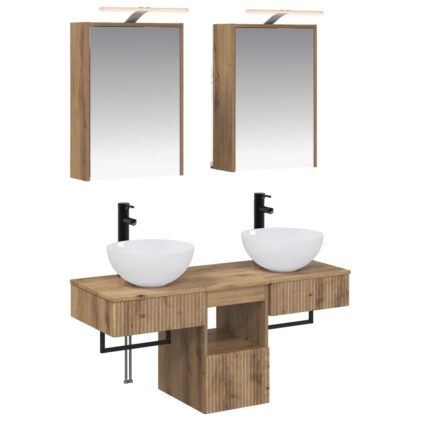 Bathroom Cabinet Set 5 pcs Artisan Oak 43 x 16 x 62.5 cm