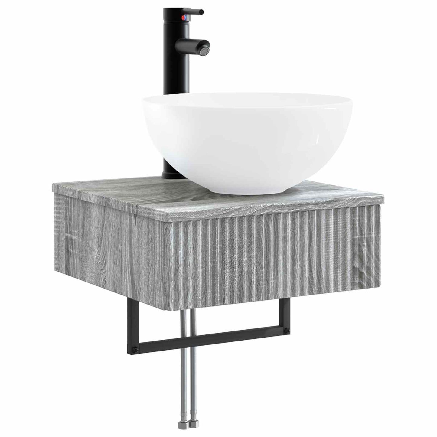 Bathroom Cabinet Set 5 pcs Grey Sonoma 43 x 11.5 x 60.5 cm