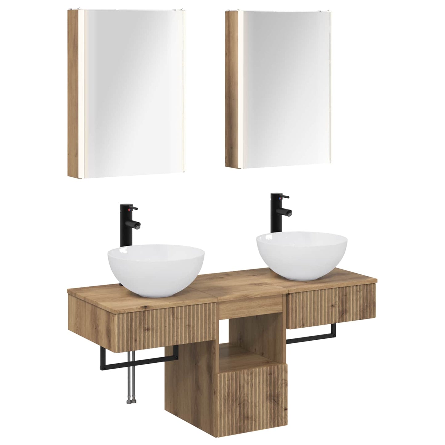 Bathroom Cabinet Set 5 pcs Artisan Oak 43 x 11.5 x 60.5 cm