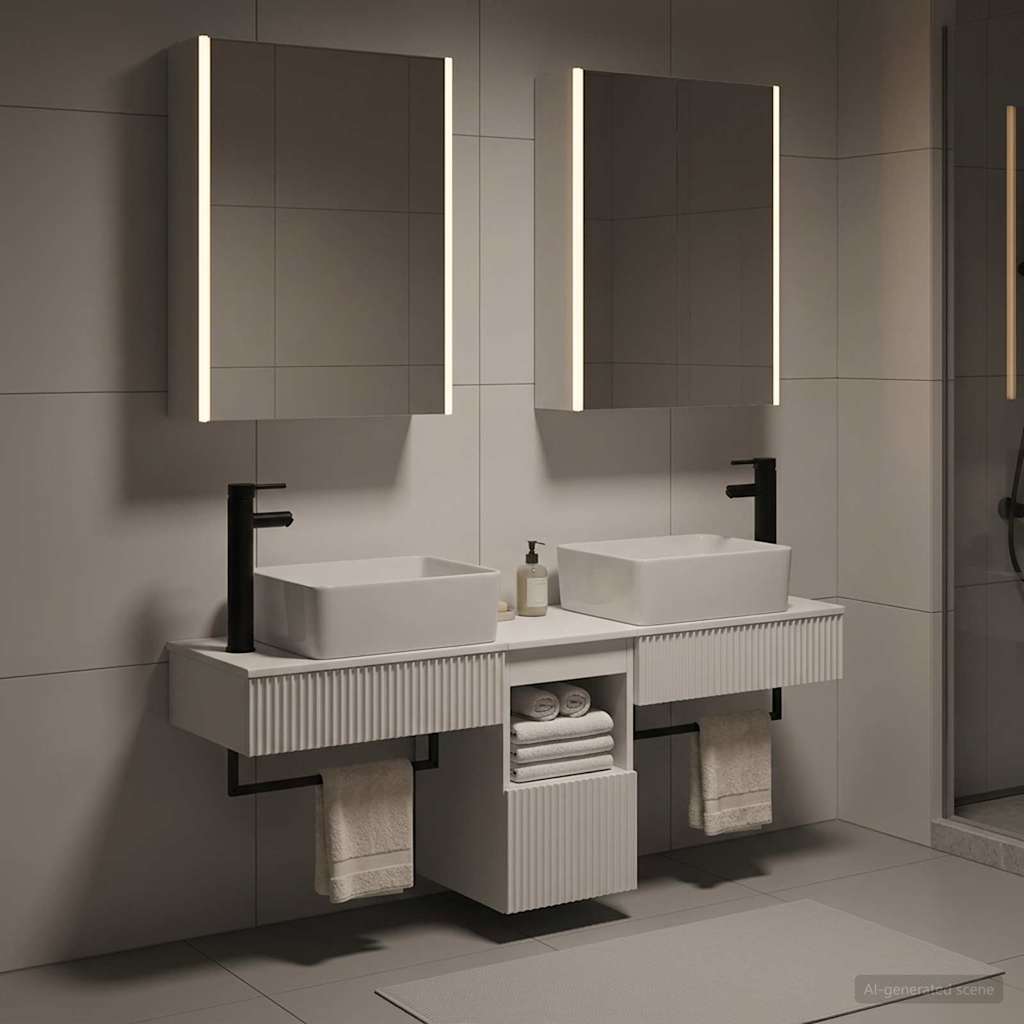 Bathroom Cabinet Set 5 pcs White 53 x 15.5 x 70 cm