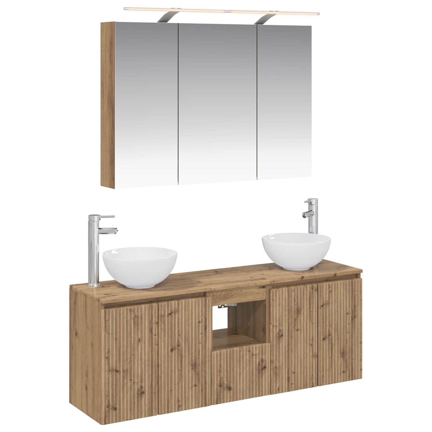 Bathroom Cabinet Set 4 pcs Artisan Oak 100 x 14.5 x 70 cm