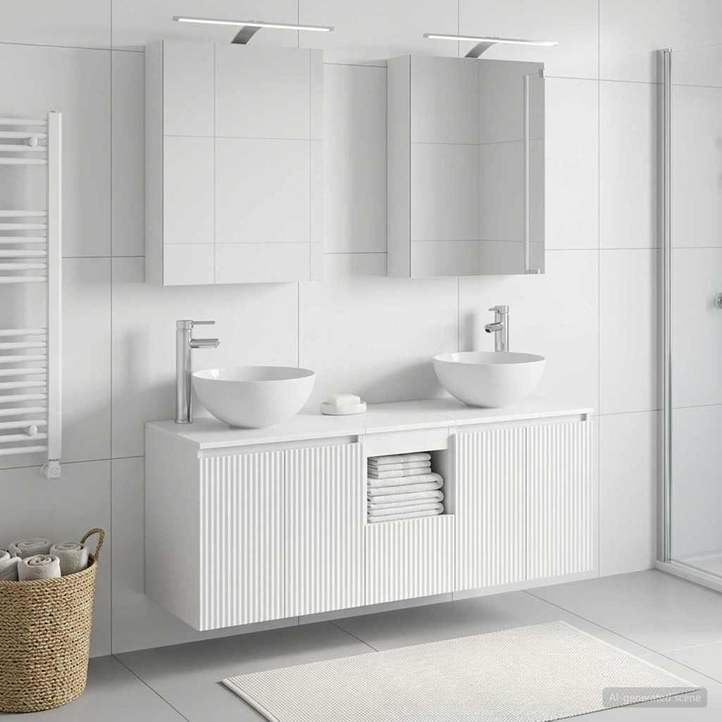 Bathroom Cabinet Set 5 pcs White 50 x 14.5 x 70 cm