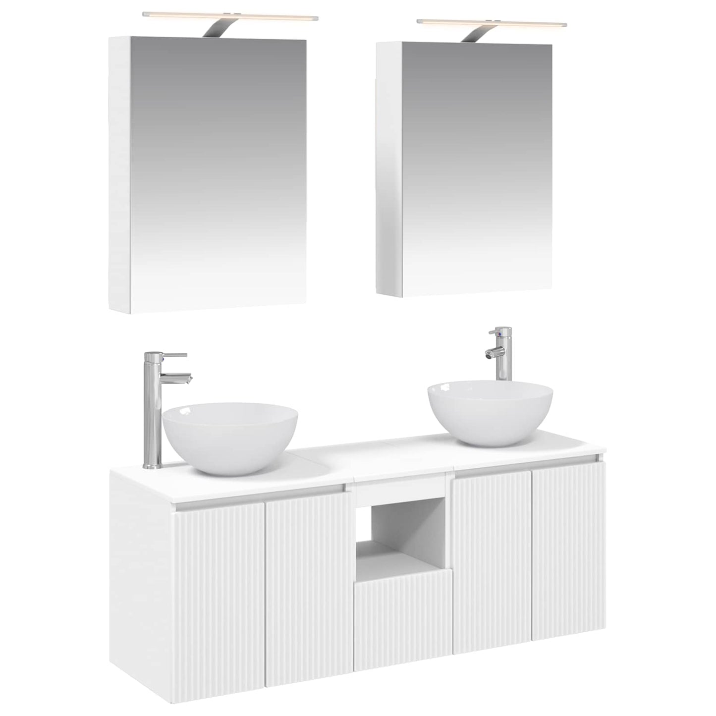 Bathroom Cabinet Set 5 pcs White 50 x 14.5 x 70 cm