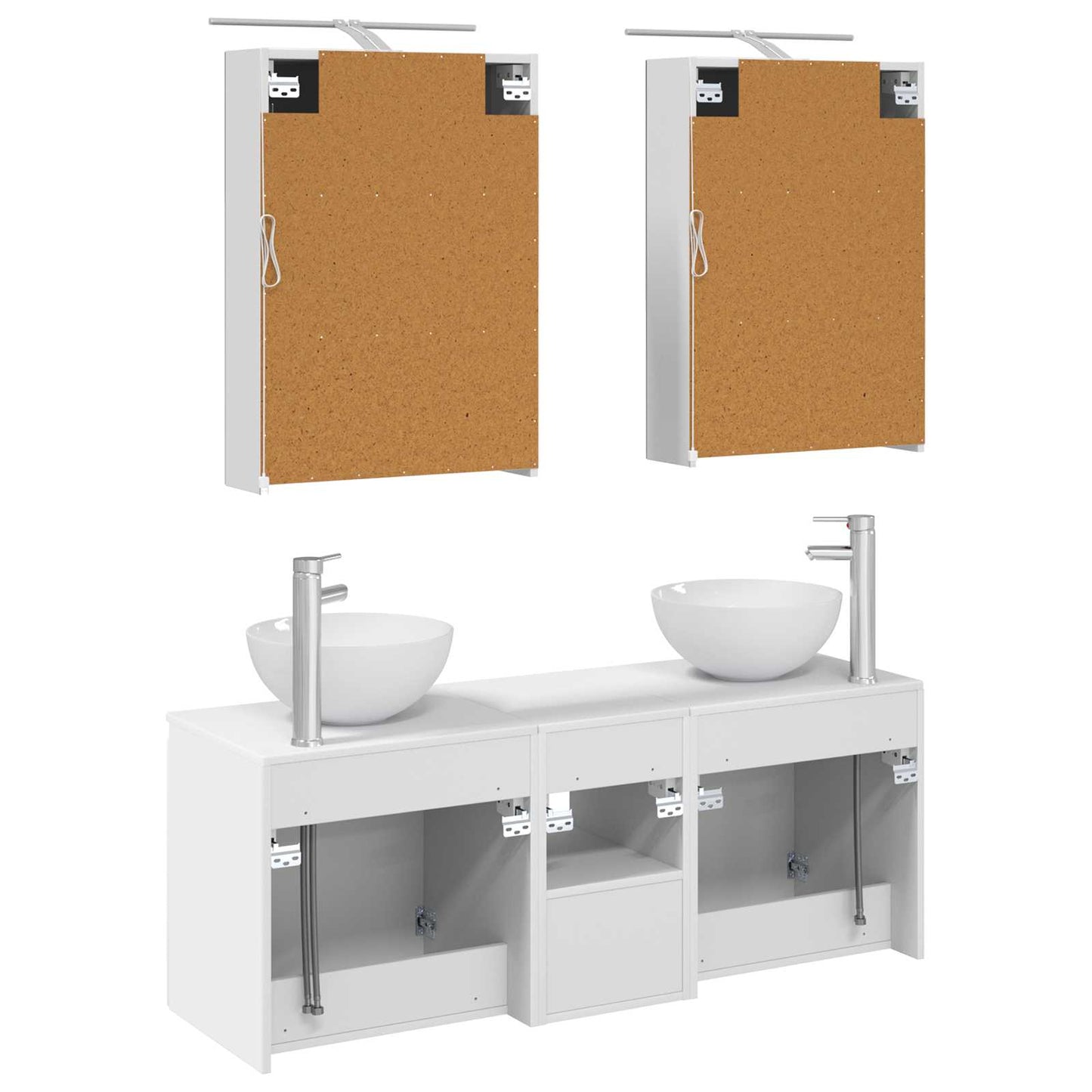 Bathroom Cabinet Set 5 pcs White 50 x 14.5 x 70 cm