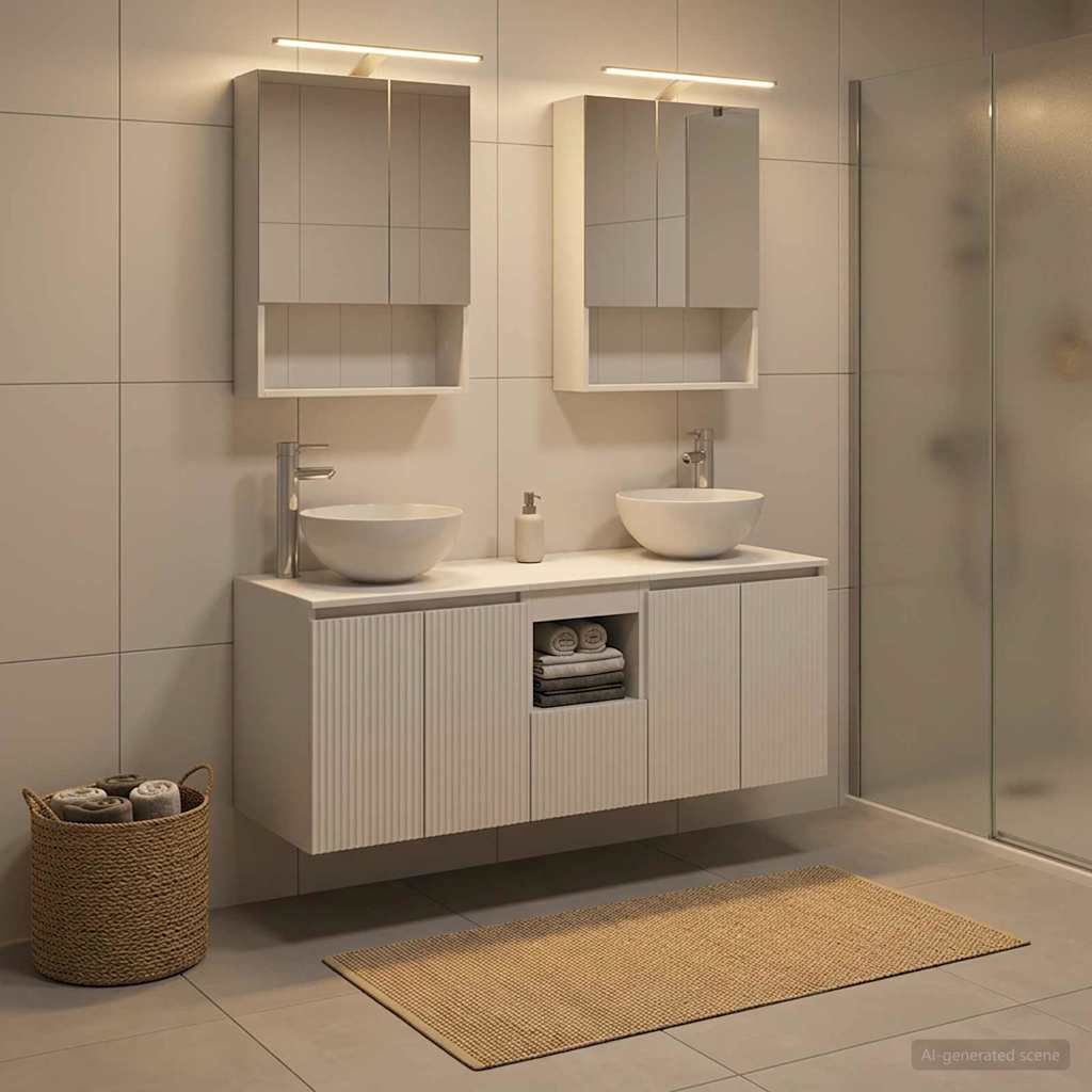 Bathroom Cabinet Set 5 pcs White 50 x 14.5 x 70 cm