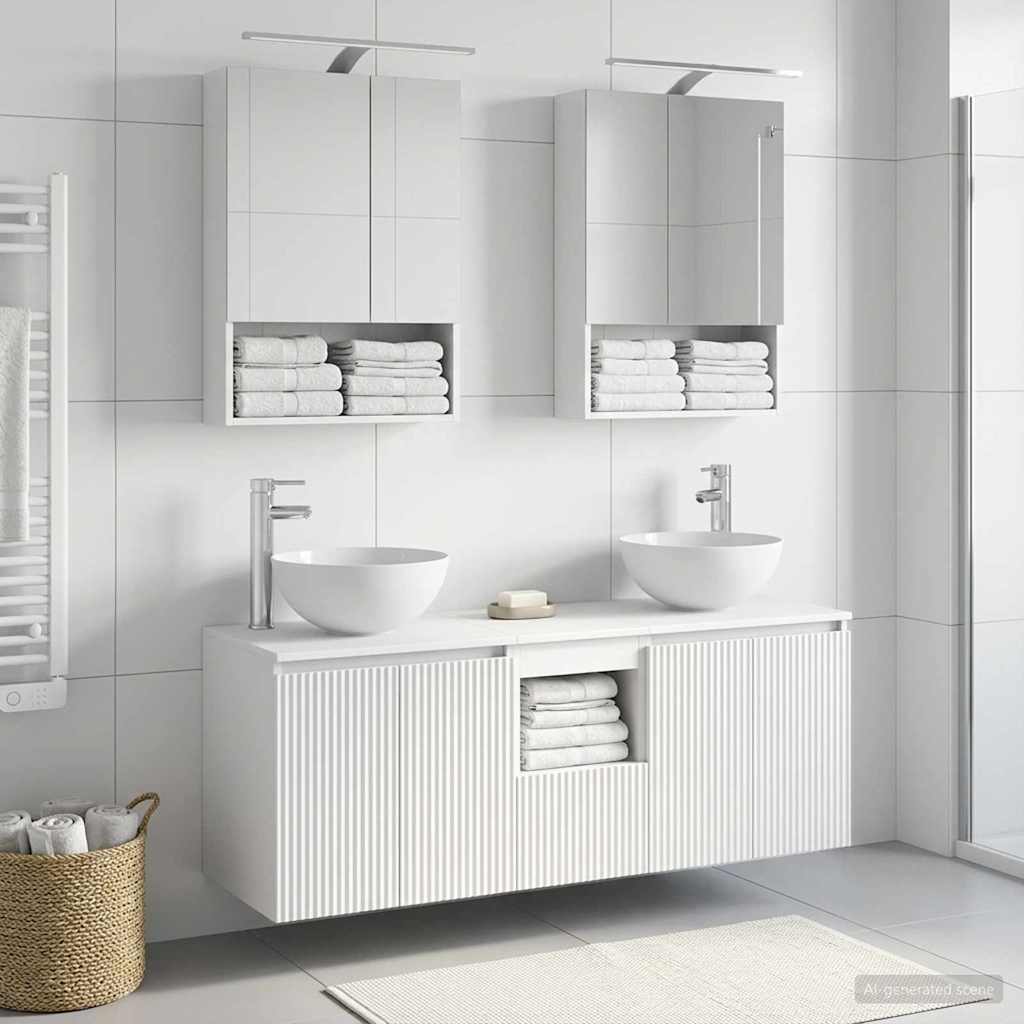 Bathroom Cabinet Set 5 pcs White 50 x 14.5 x 70 cm
