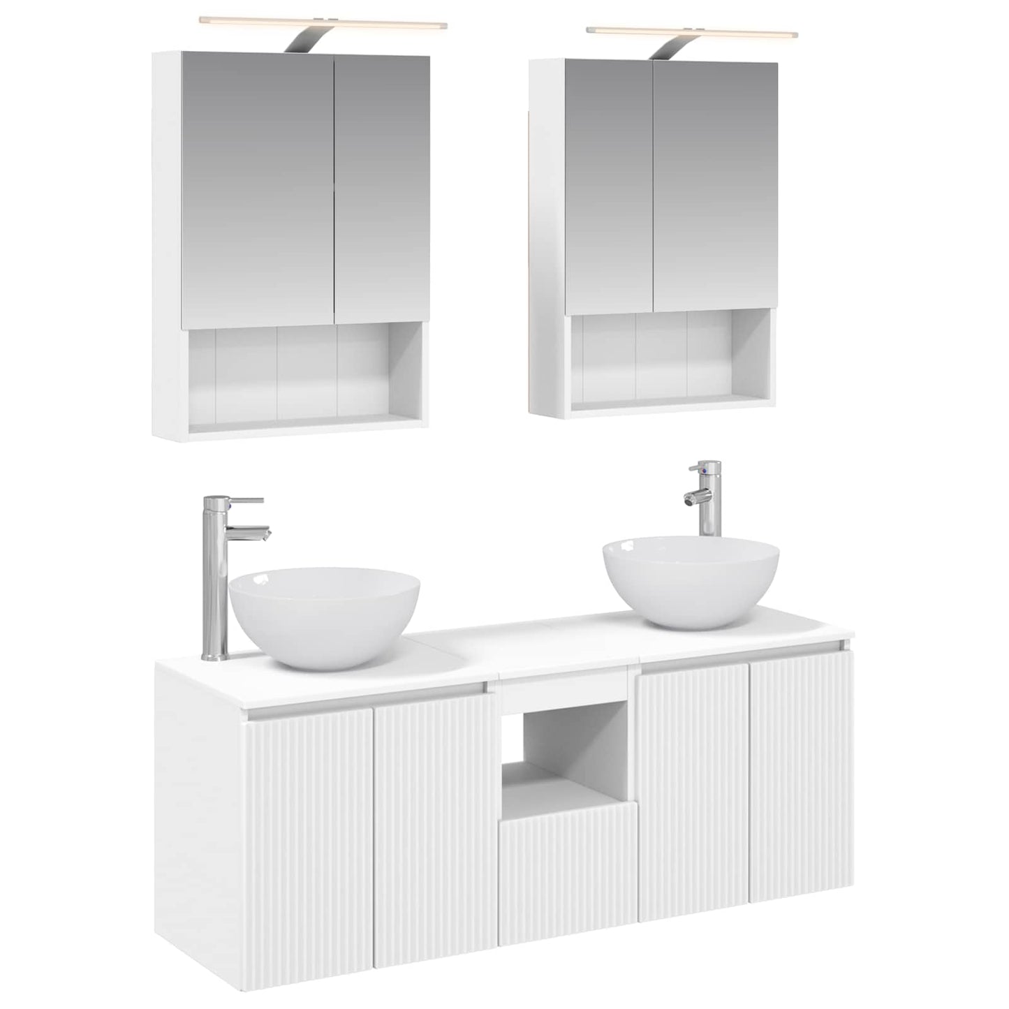 Bathroom Cabinet Set 5 pcs White 50 x 14.5 x 70 cm