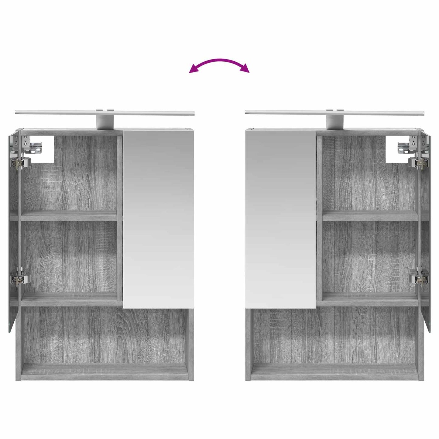 Bathroom Cabinet Set 5 pcs Grey Sonoma 50 x 14.5 x 70 cm