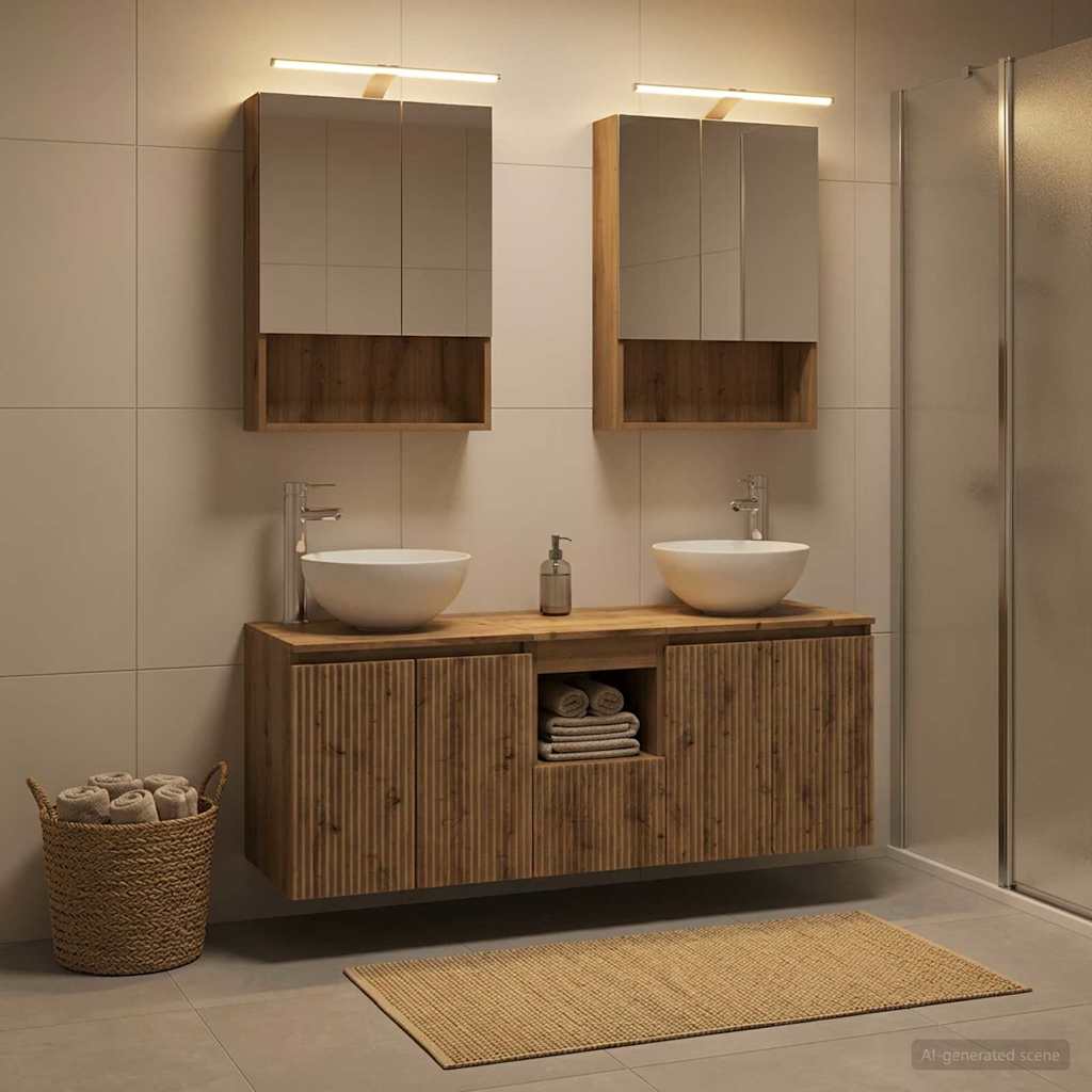 Bathroom Cabinet Set 5 pcs Artisan Oak Engineered Wood