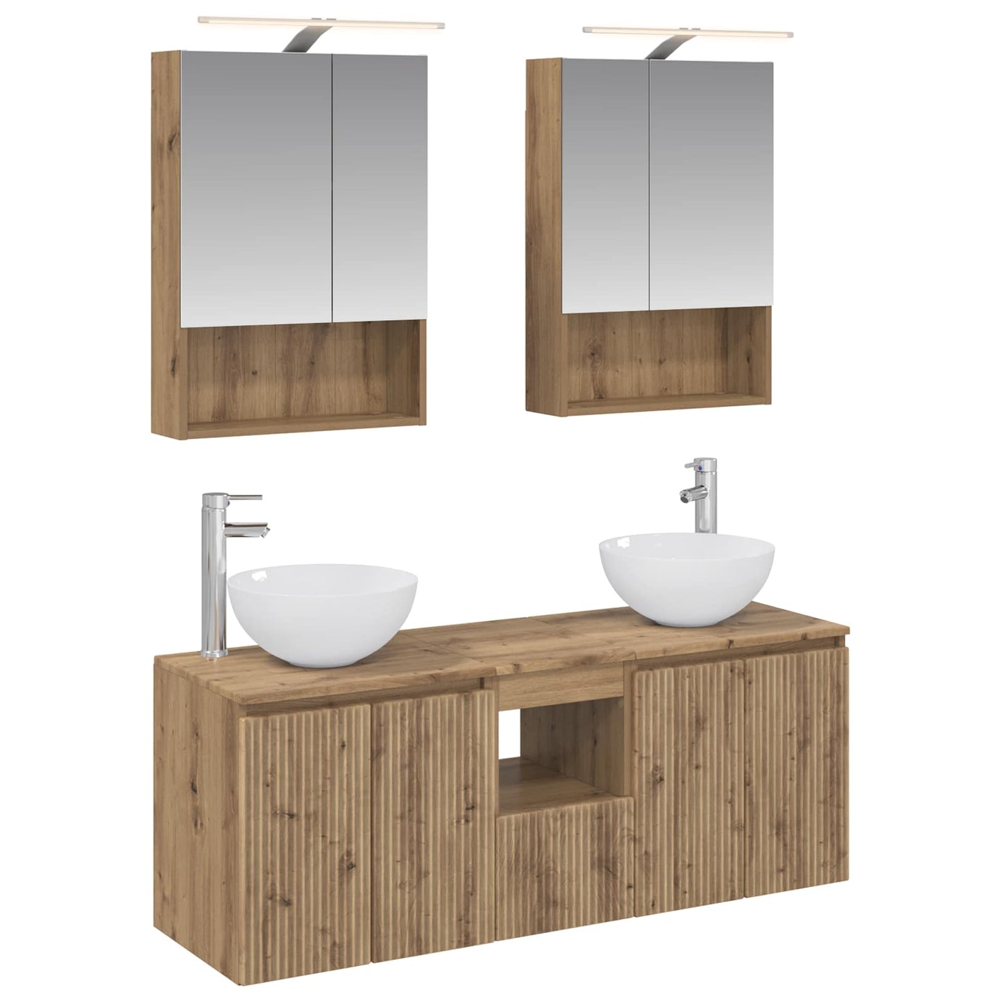 Bathroom Cabinet Set 5 pcs Artisan Oak Engineered Wood