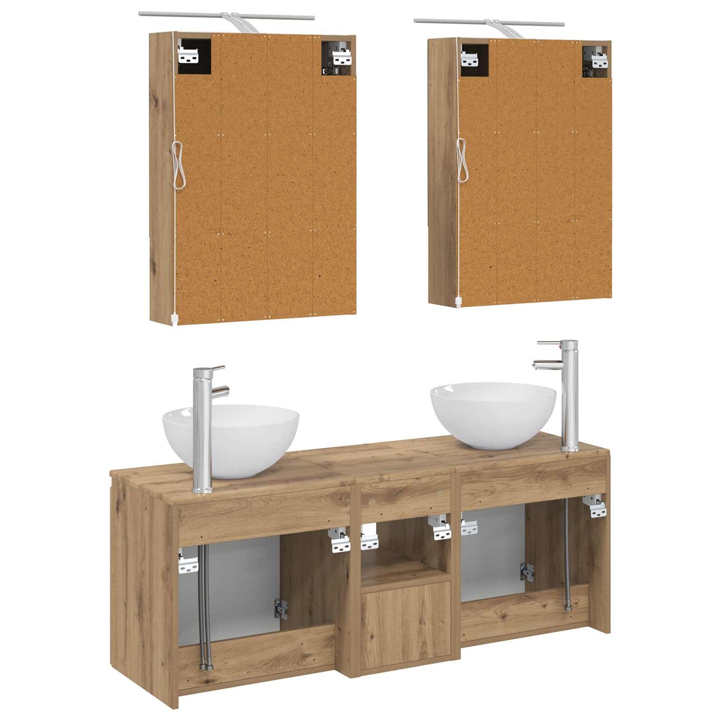 Bathroom Cabinet Set 5 pcs Artisan Oak Engineered Wood