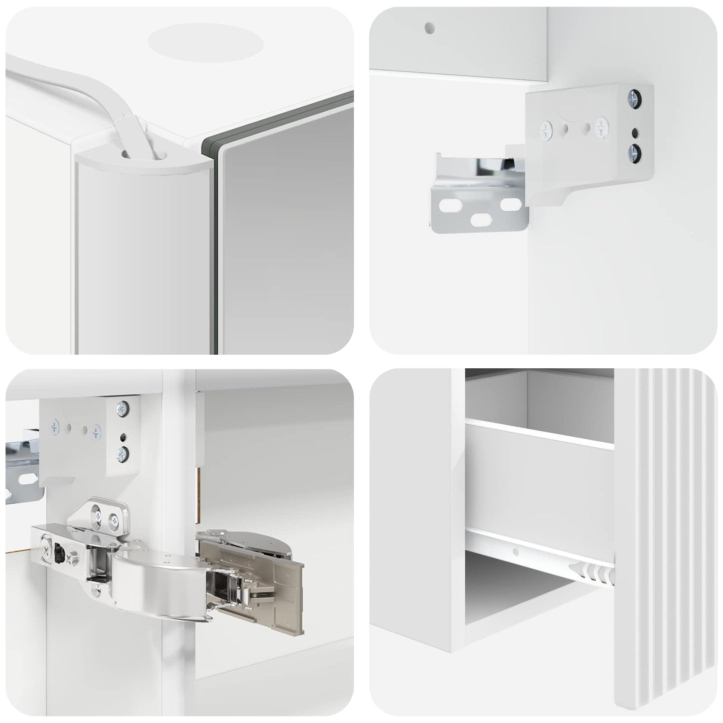 Bathroom Cabinet Set 5 pcs White 53 x 15.5 x 70 cm