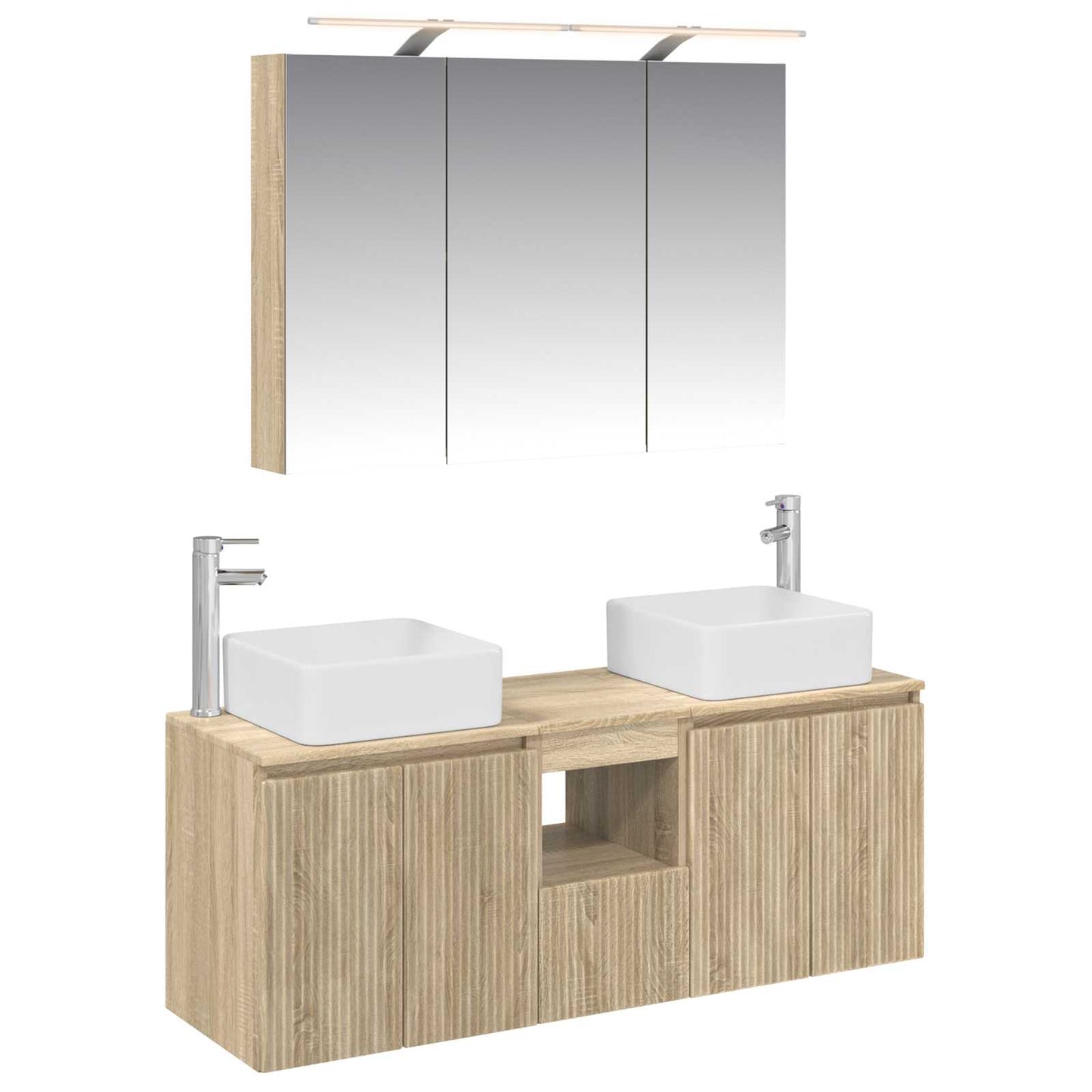 Bathroom Cabinet Set 4 pcs Sonoma Oak 100 x 14.5 x 70 cm