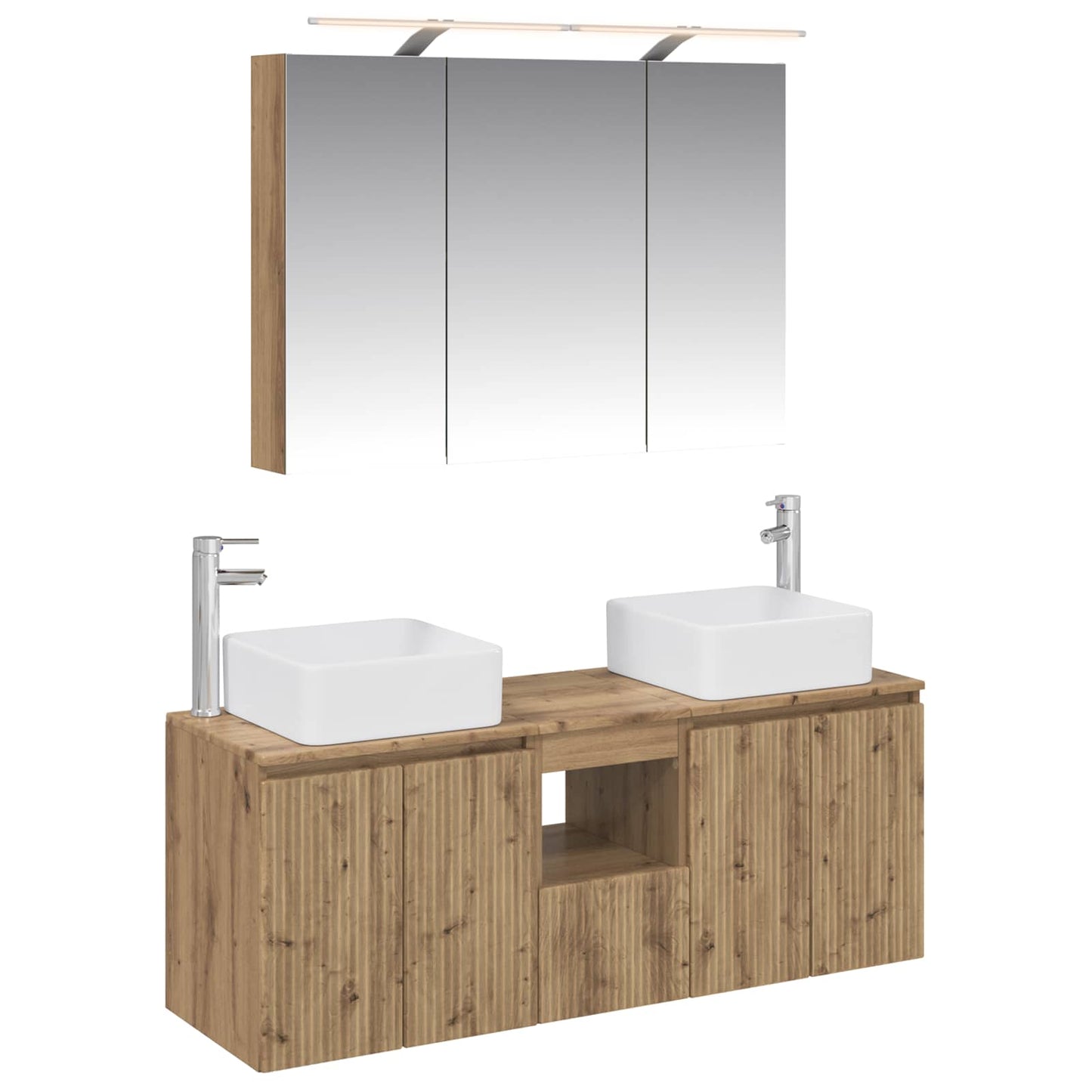 Bathroom Cabinet Set 4 pcs Artisan Oak 100 x 14.5 x 70 cm