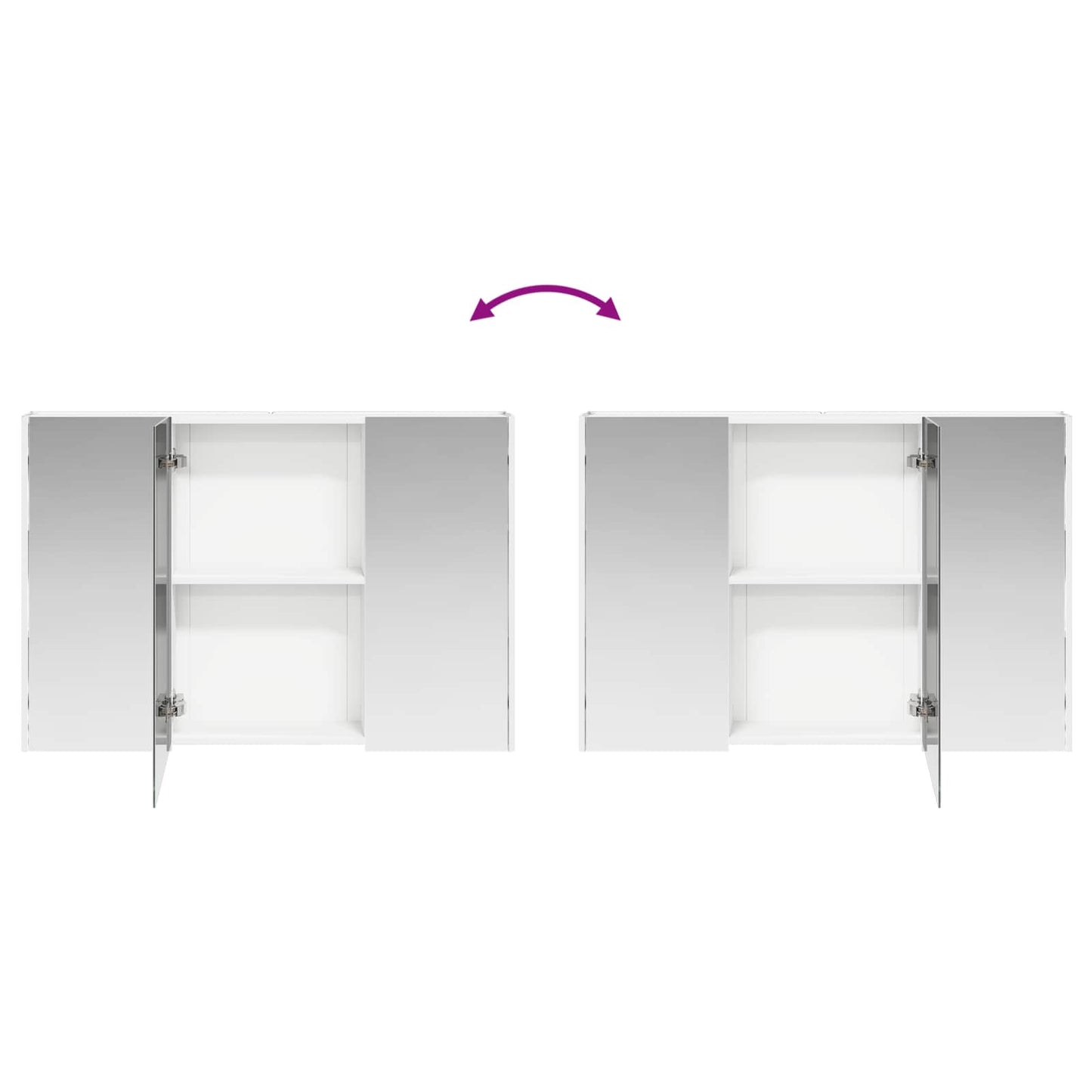 Bathroom Cabinet Set 4 pcs White Engineered Wood