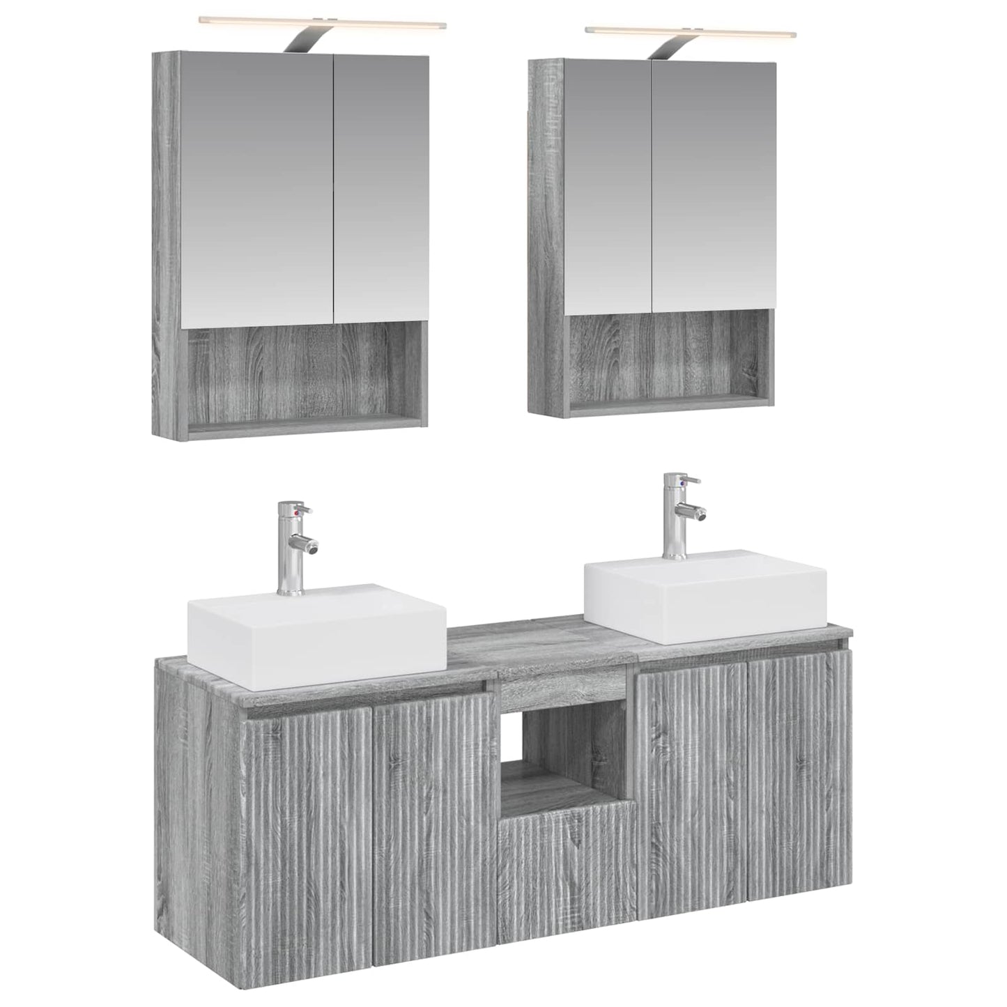 Bathroom Cabinet Set 5 pcs Grey Sonoma Engineered Wood
