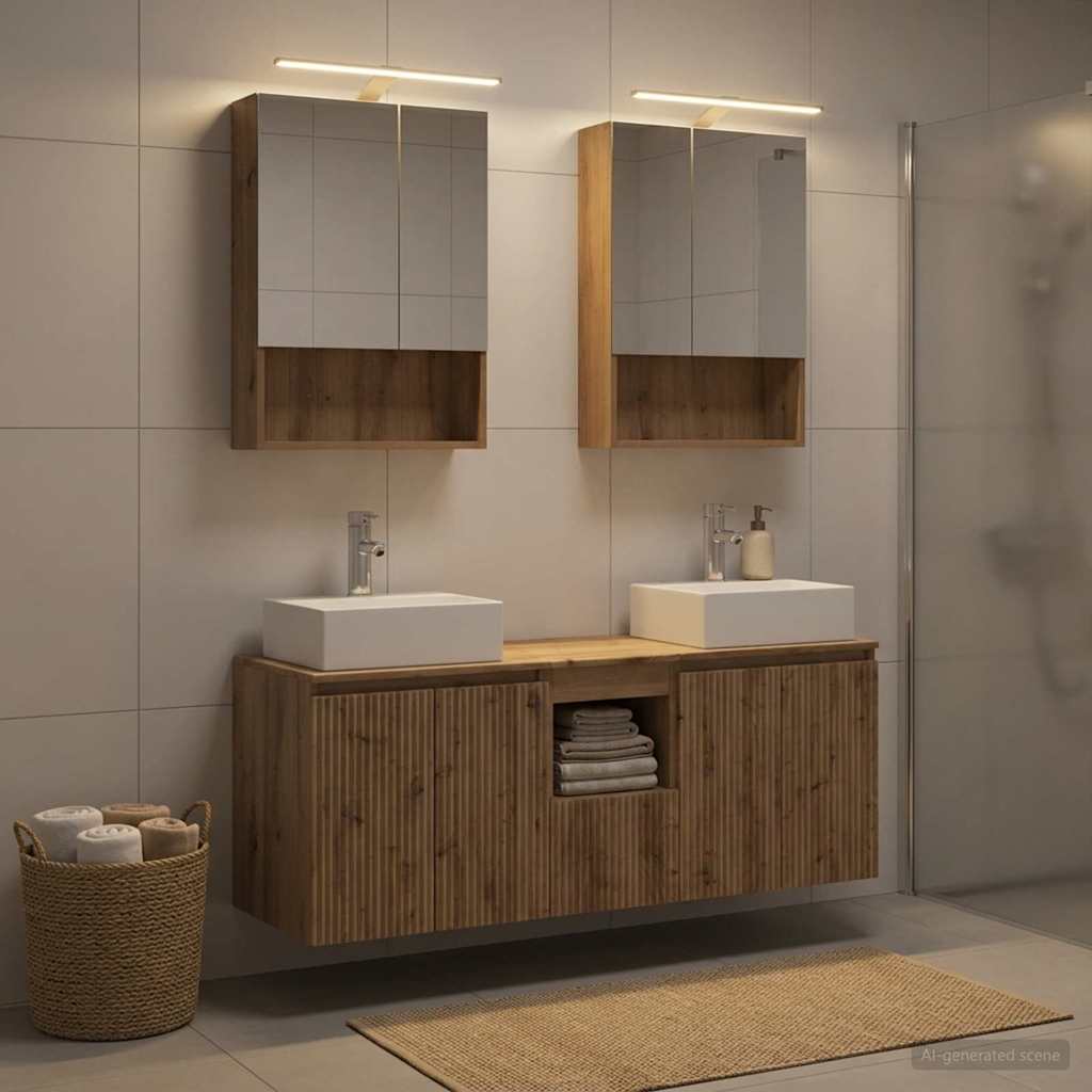 Bathroom Cabinet Set 5 pcs Artisan Oak Engineered Wood