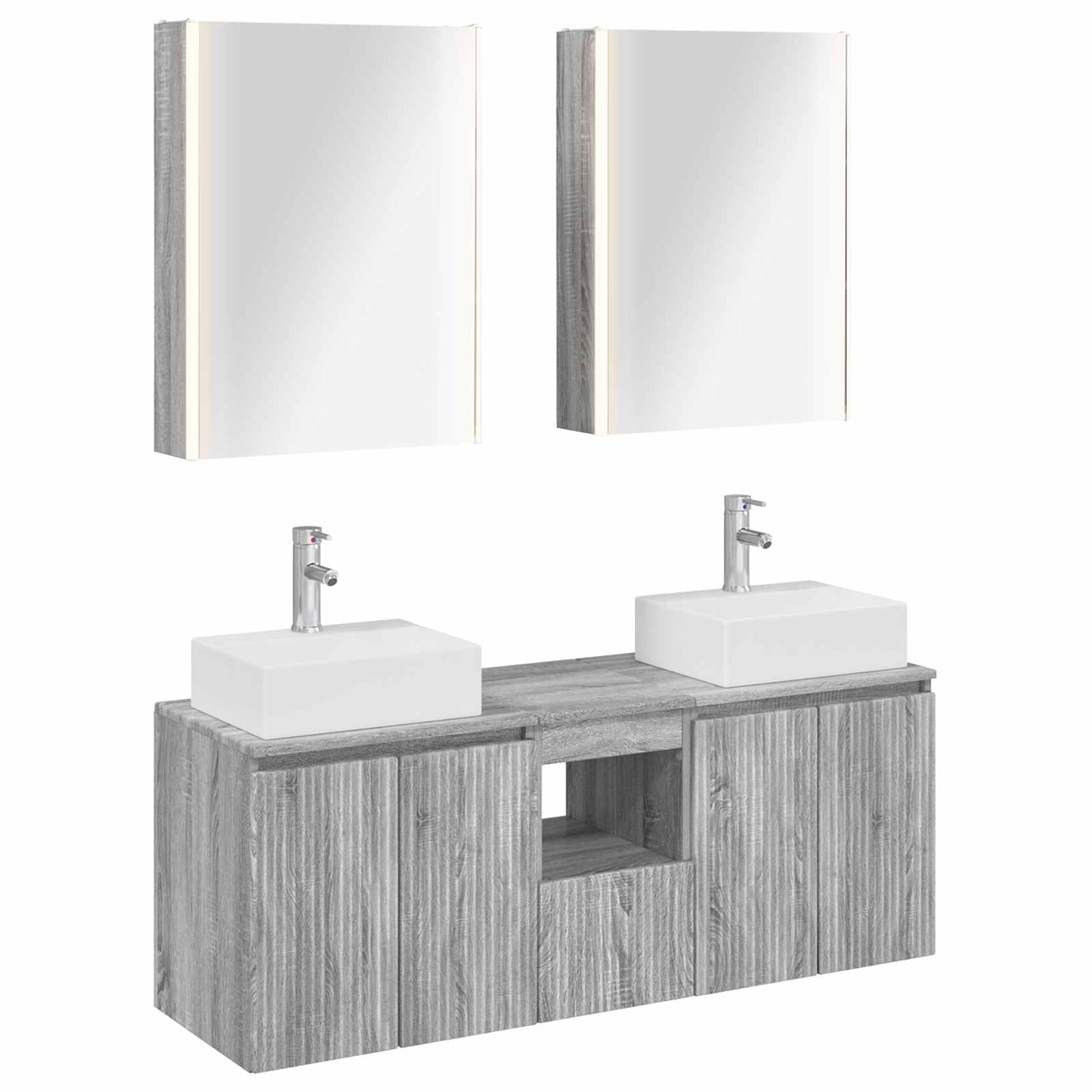 Bathroom Cabinet Set 5 pcs Grey Sonoma Engineered Wood