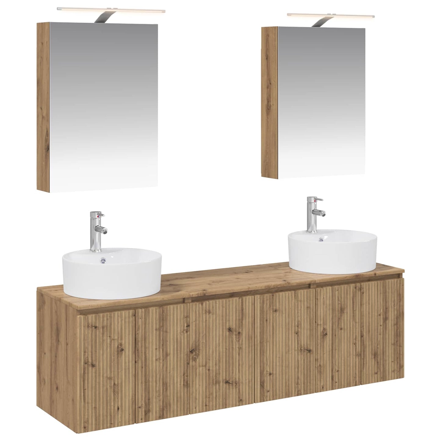 Bathroom Cabinet Set 5 pcs Artisan Oak Engineered Wood