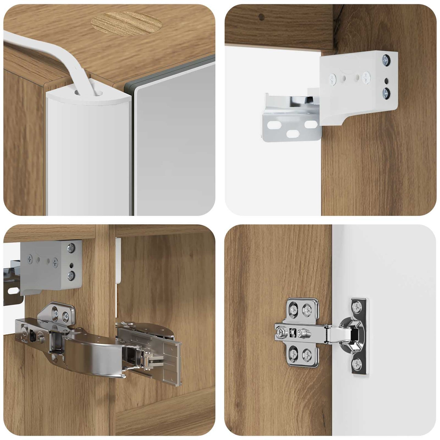 Bathroom Cabinet Set 5 pcs Artisan Oak Engineered Wood