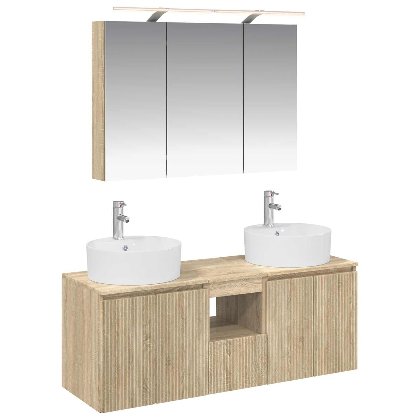 Bathroom Cabinet Set 4 pcs Sonoma Oak Engineered Wood