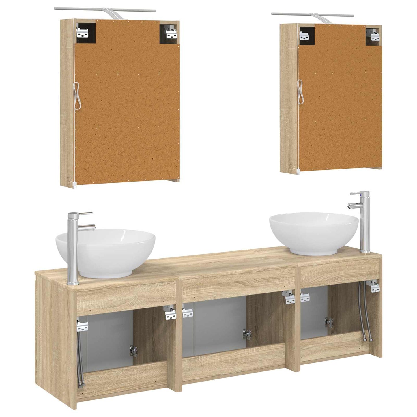 Bathroom Cabinet Set 5 pcs Sonoma Oak Engineered Wood