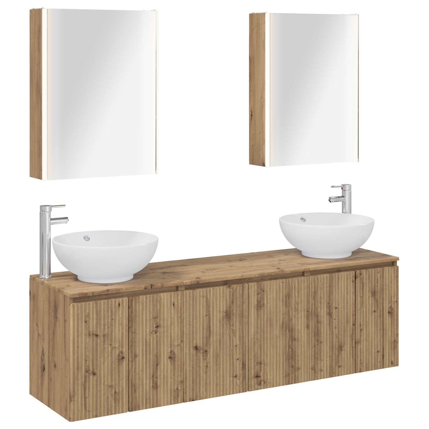 Bathroom Cabinet Set 5 pcs Artisan Oak Engineered Wood
