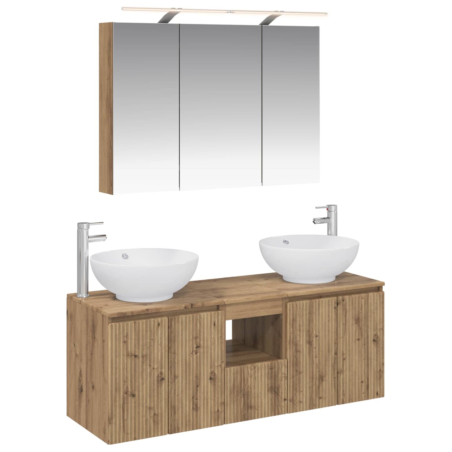 Bathroom Cabinet Set 4 pcs Artisan Oak Engineered Wood