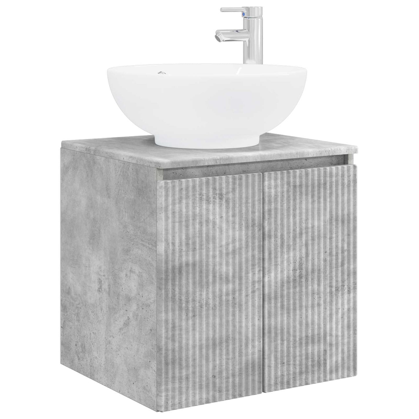 Bathroom Cabinet Set 4 pcs Concrete Grey Engineered Wood