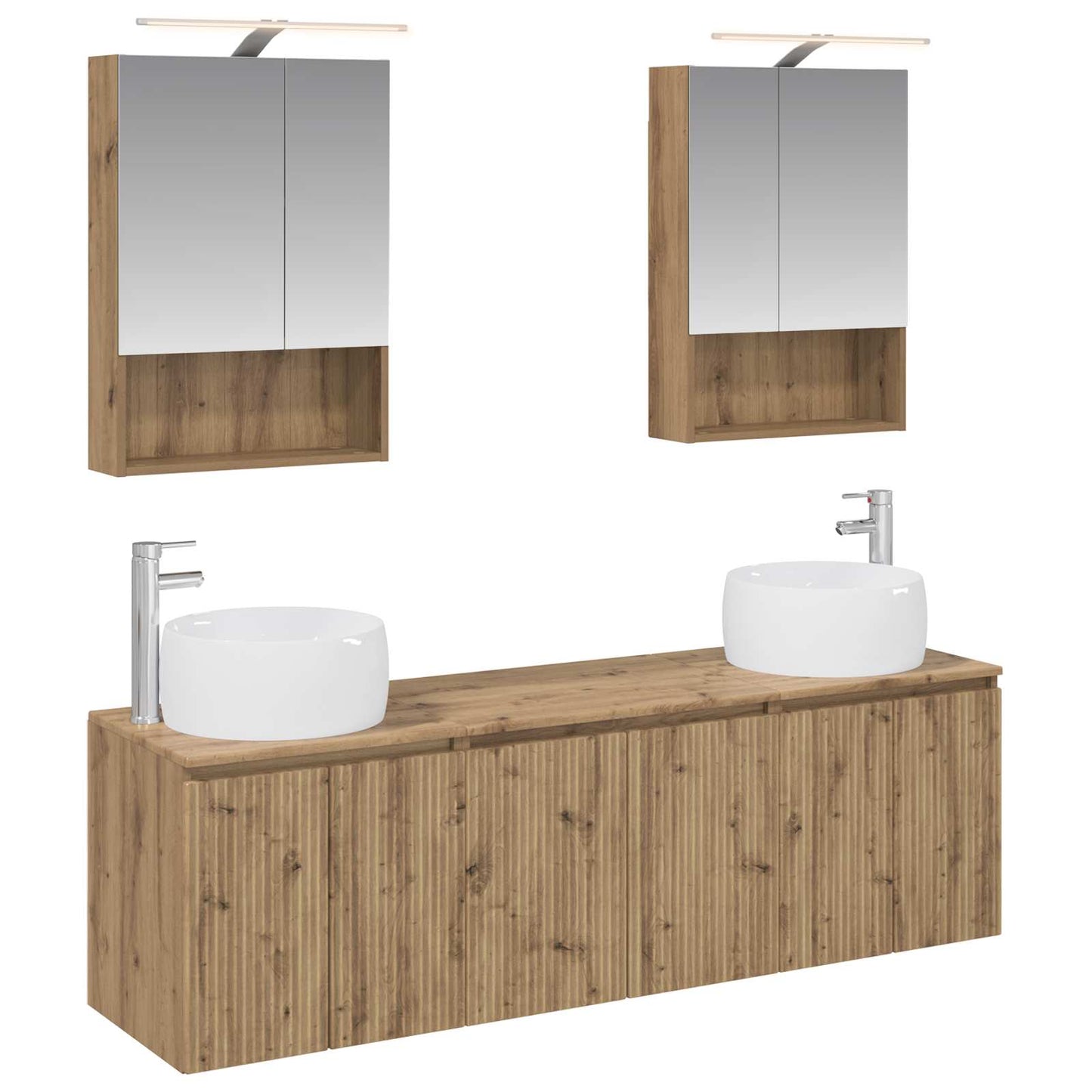 Bathroom Cabinet Set 5 pcs Artisan Oak Engineered Wood