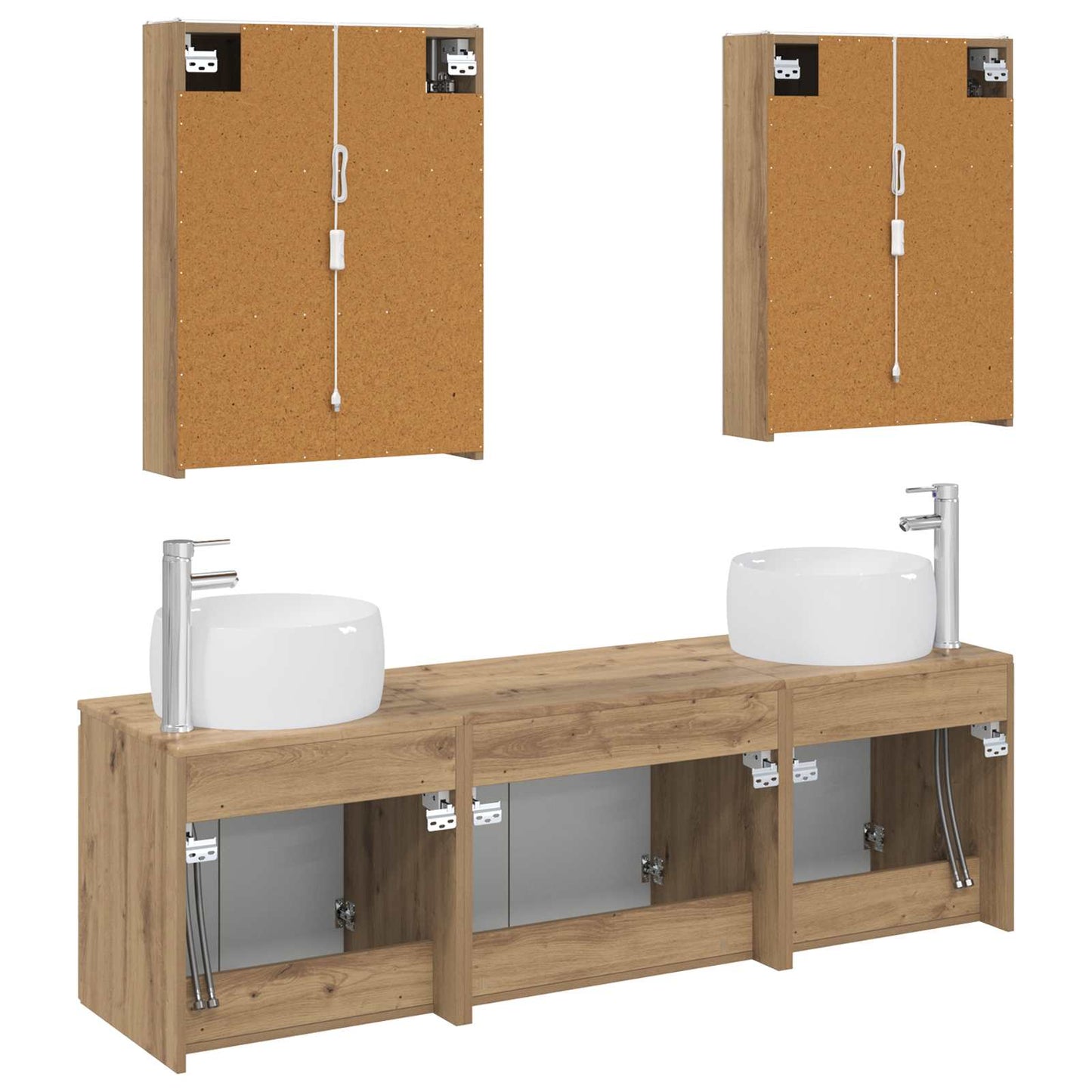 Bathroom Cabinet Set 5 pcs Artisan Oak Engineered Wood