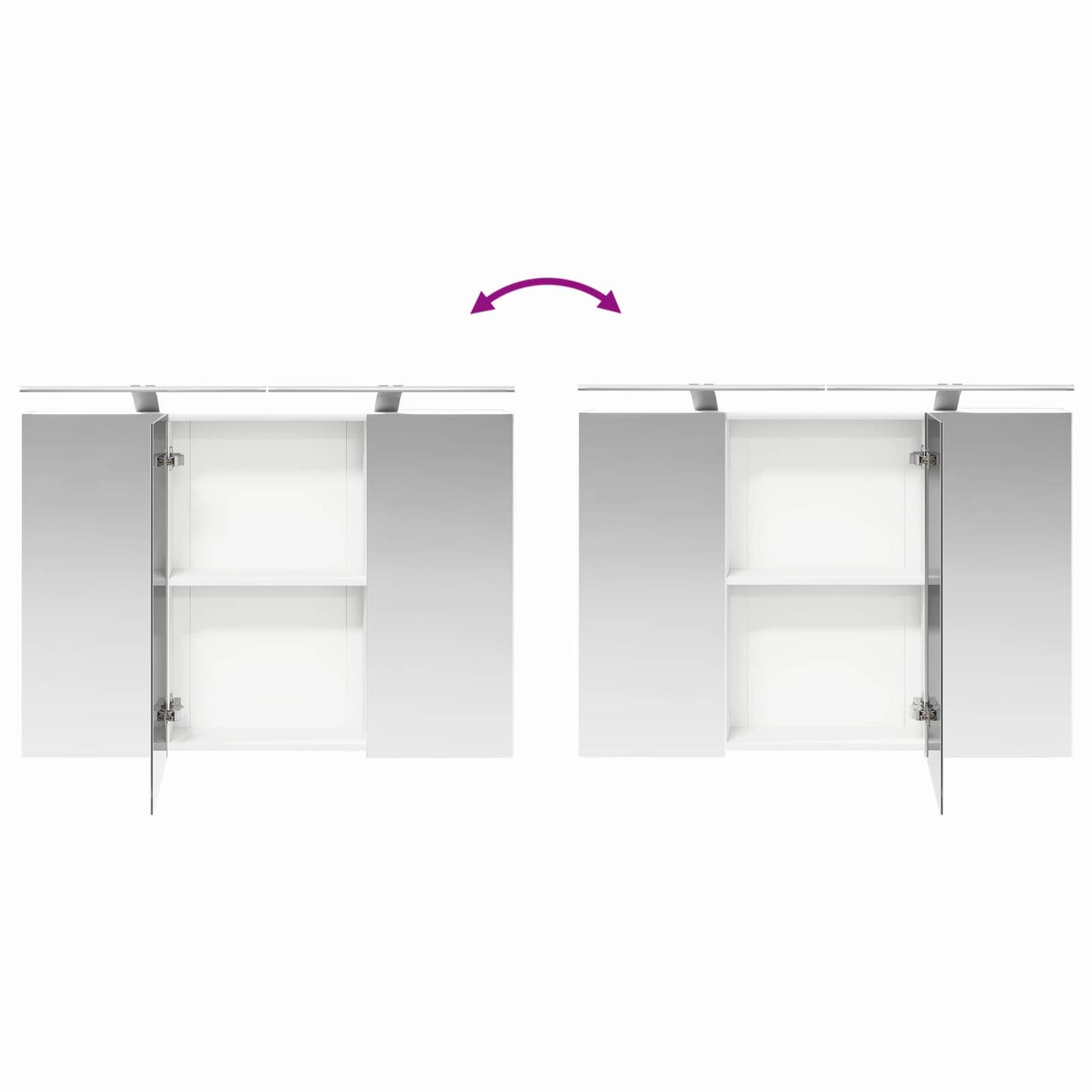 Bathroom Cabinet Set 4 pcs White Engineered Wood