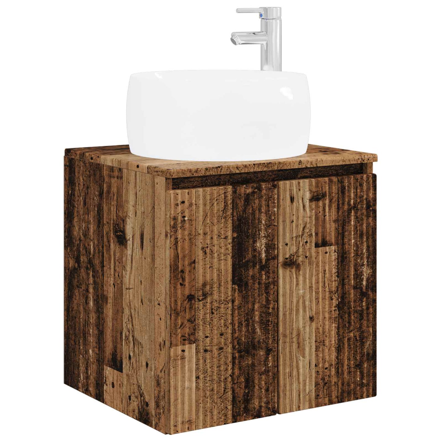 Bathroom Cabinet Set 4 pcs Old Wood Engineered Wood