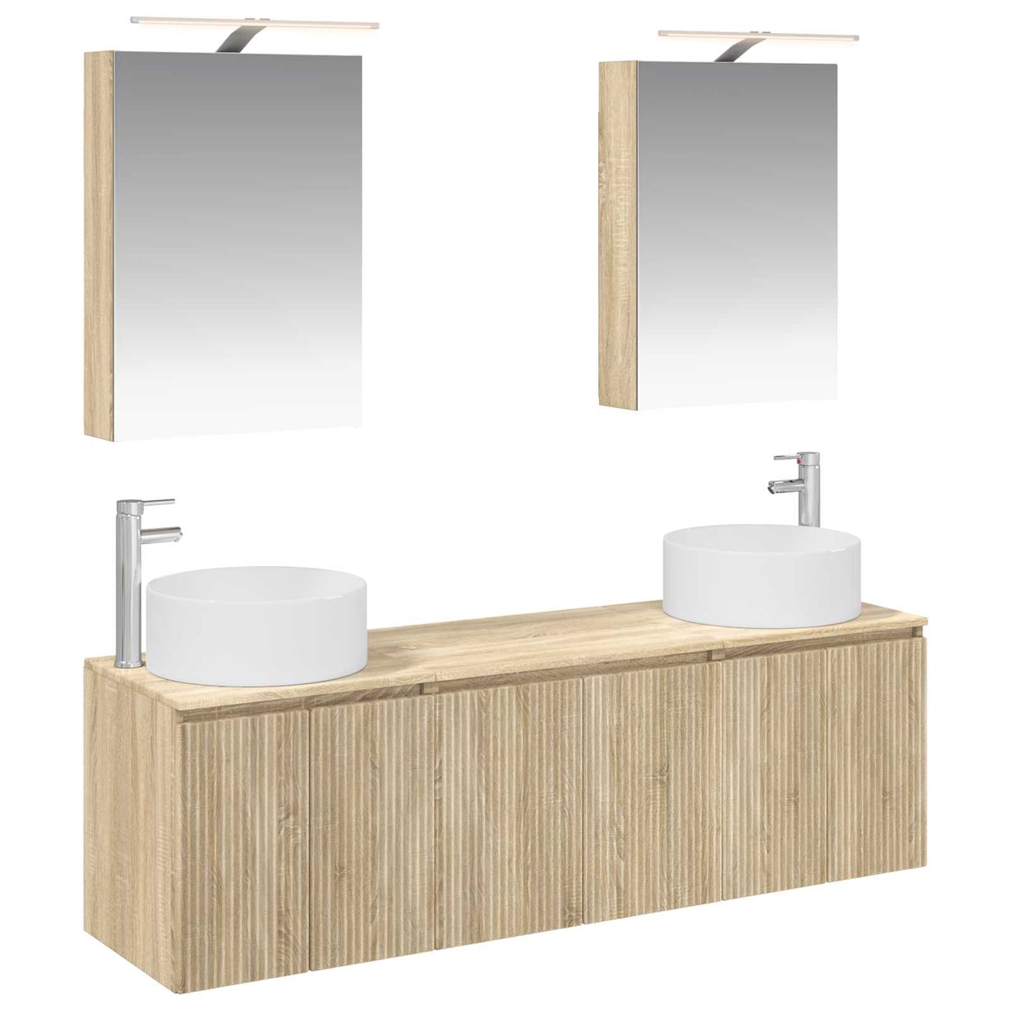 Bathroom Cabinet Set 5 pcs Sonoma Oak Engineered Wood