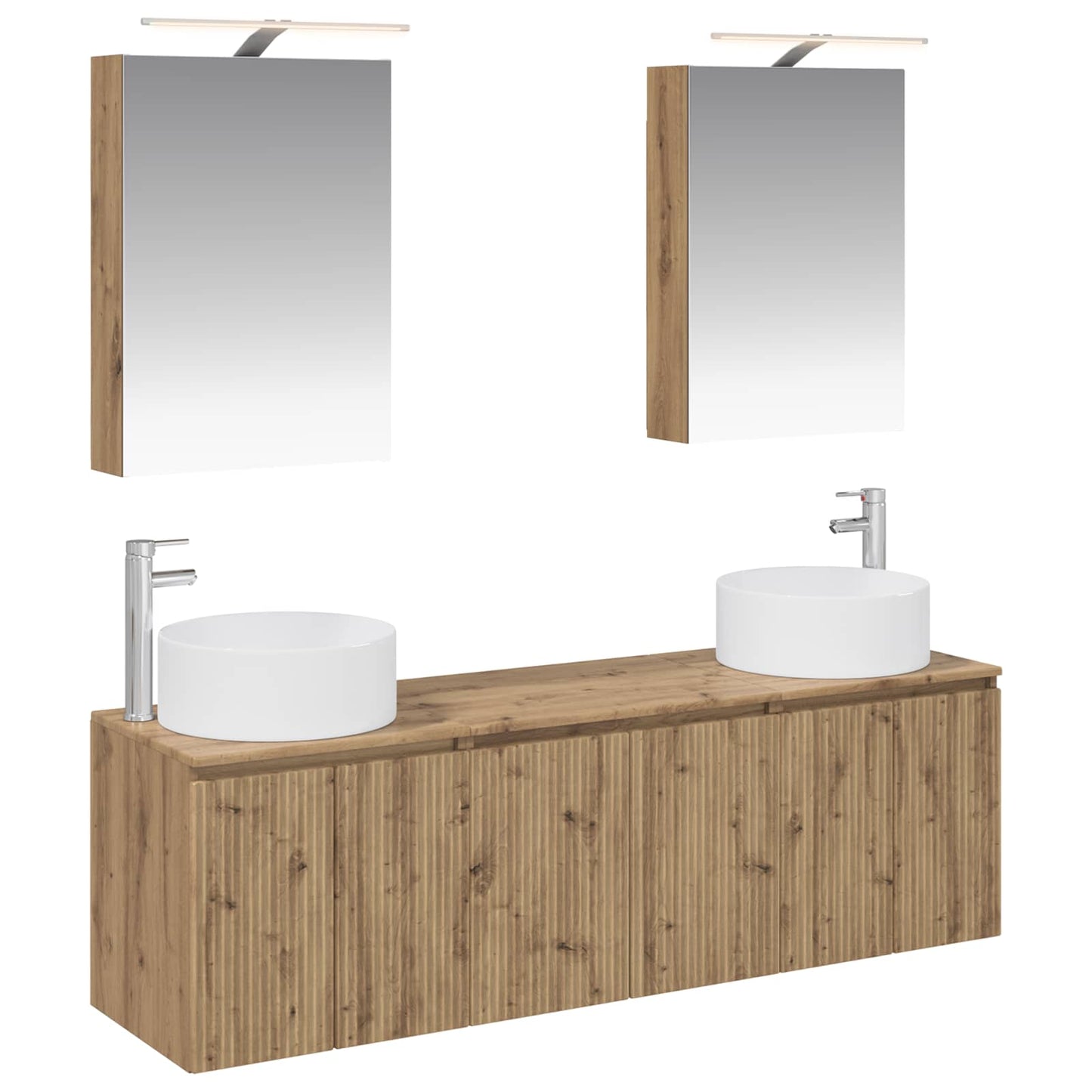 Bathroom Cabinet Set 5 pcs Artisan Oak Engineered Wood
