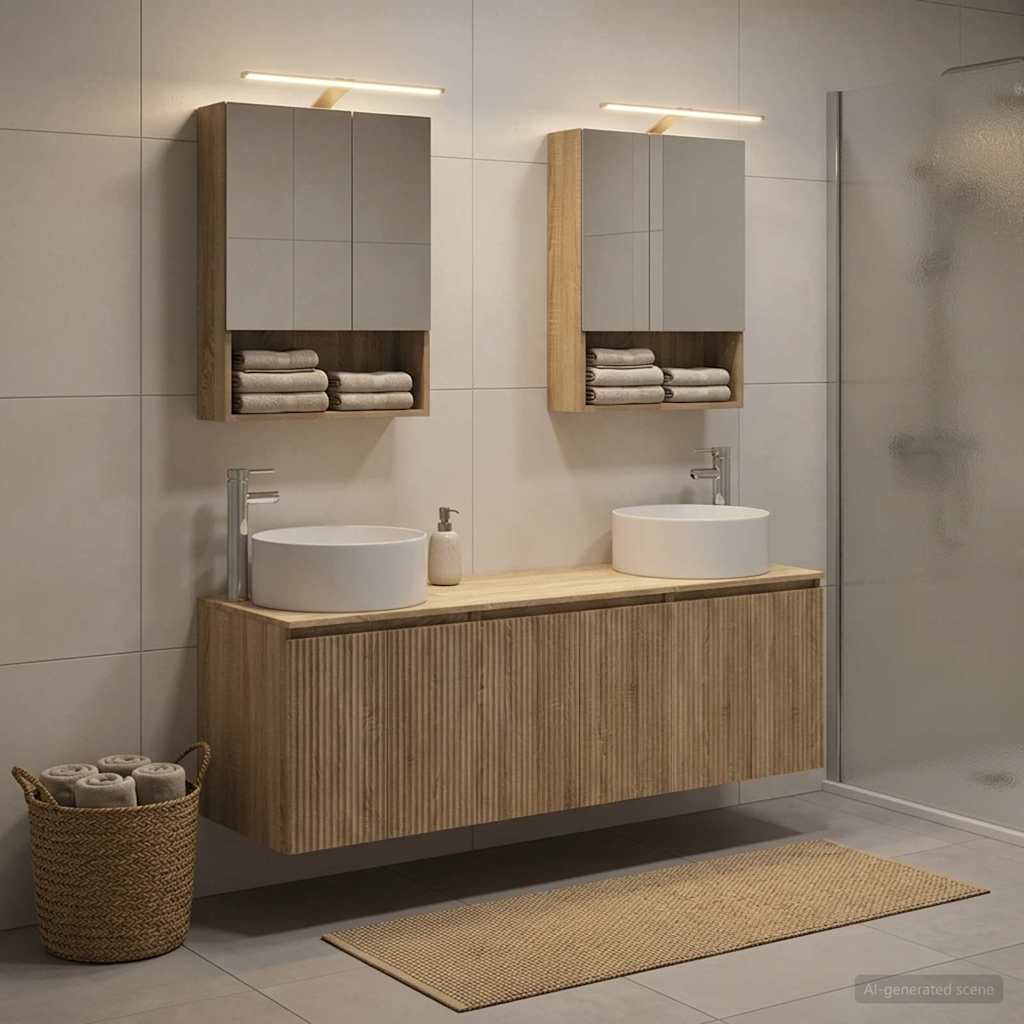 Bathroom Cabinet Set 5 pcs Sonoma Oak Engineered Wood