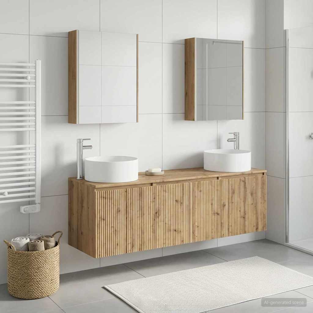 Bathroom Cabinet Set 5 pcs Artisan Oak Engineered Wood